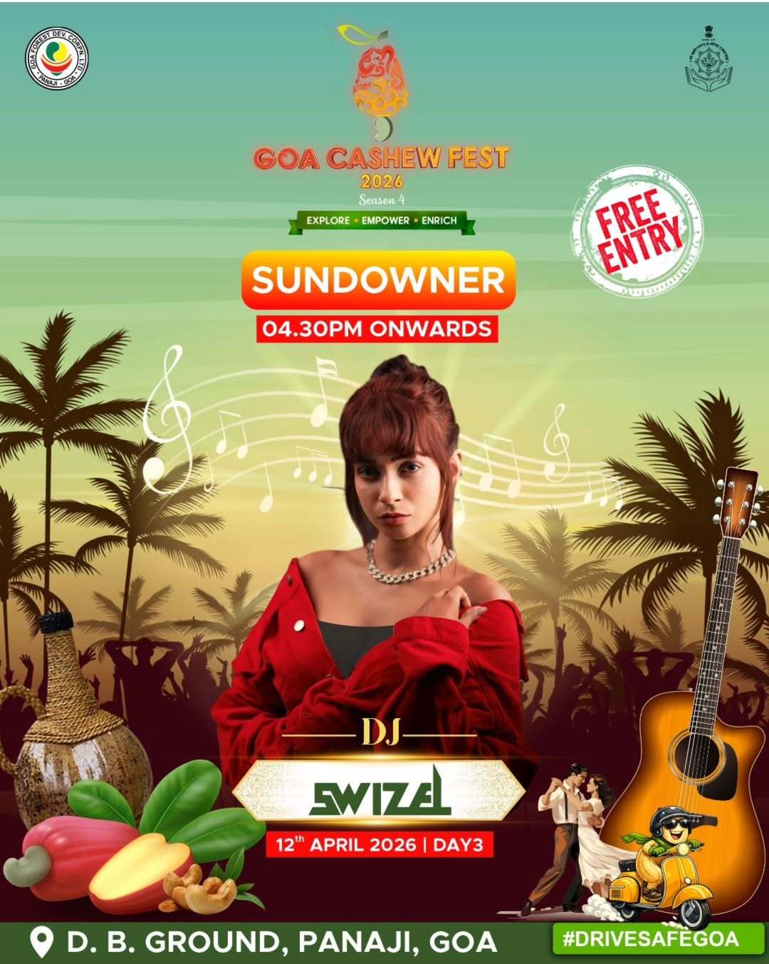 DJ Swizel Sundowner | Goa Cashew Fest 2026 (Day 3)