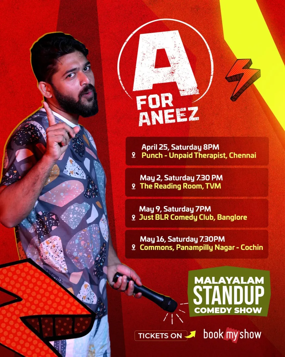 A for Aneez β Malayalam Standup Comedy Show | Multi-City Tour