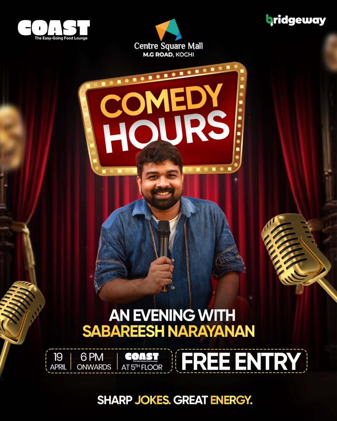 Comedy Hours with Sabareesh Narayanan – Stand-Up Night in Kochi | Centre Square Mall