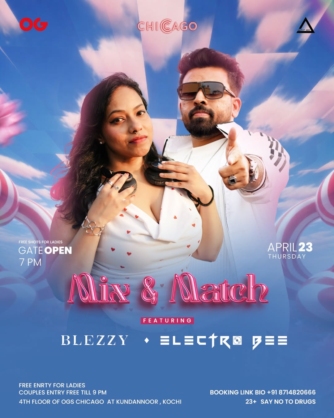 Mix & Match – DJ Night ft. Blezzy & Electro Bee | OG’s Chicago, Kochi