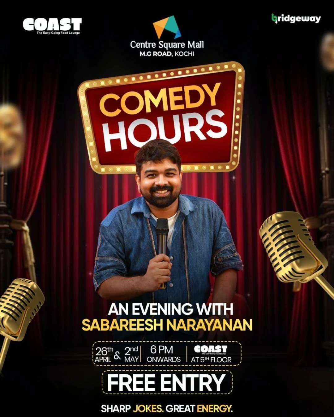 Comedy Hours - An Evening With Sabareesh Narayanan | Centre Square Mall, Kochi