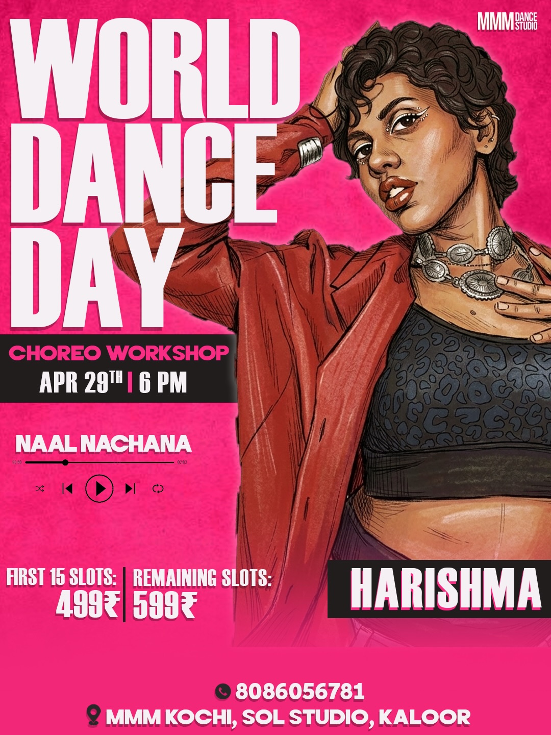 World Dance Day Choreo Workshop in Kochi | Harishma Live at MMM Dance Studio