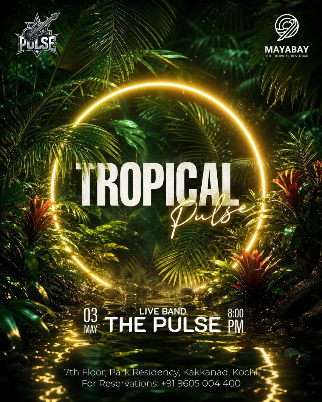 Tropical Pulse Live Band Night Ft. The Pulse | Mayabay Tropical Restobar, Kakkanad, Kochi