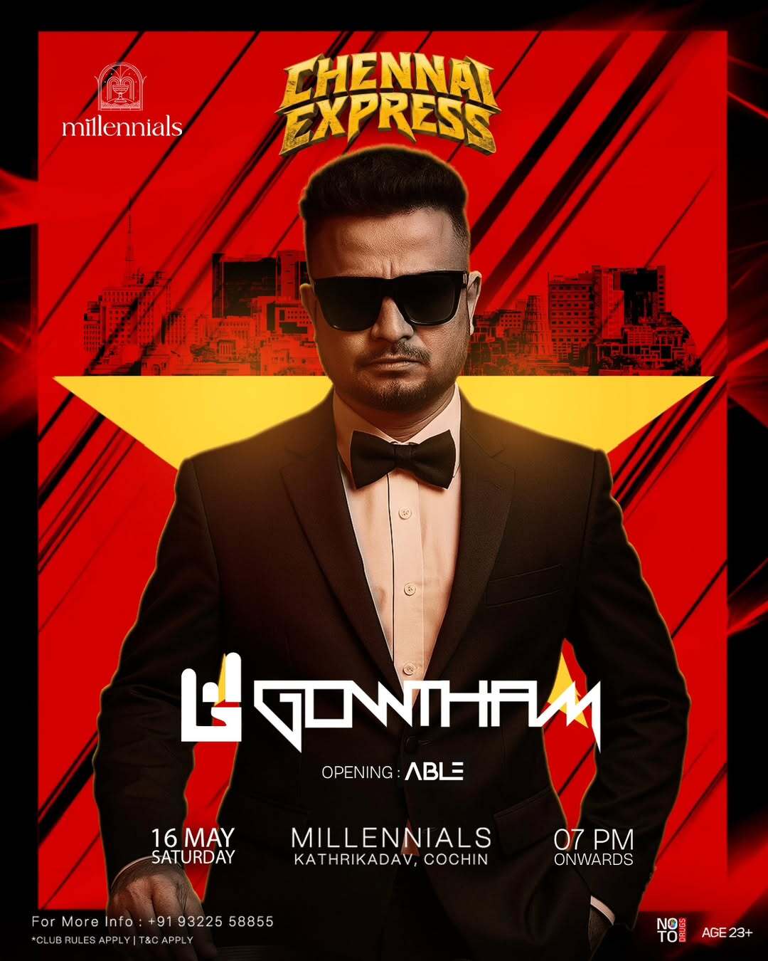 Chennai Express Ft. DJ Gowtham | Millennials Restobar, Kathrikadavu, Cochin