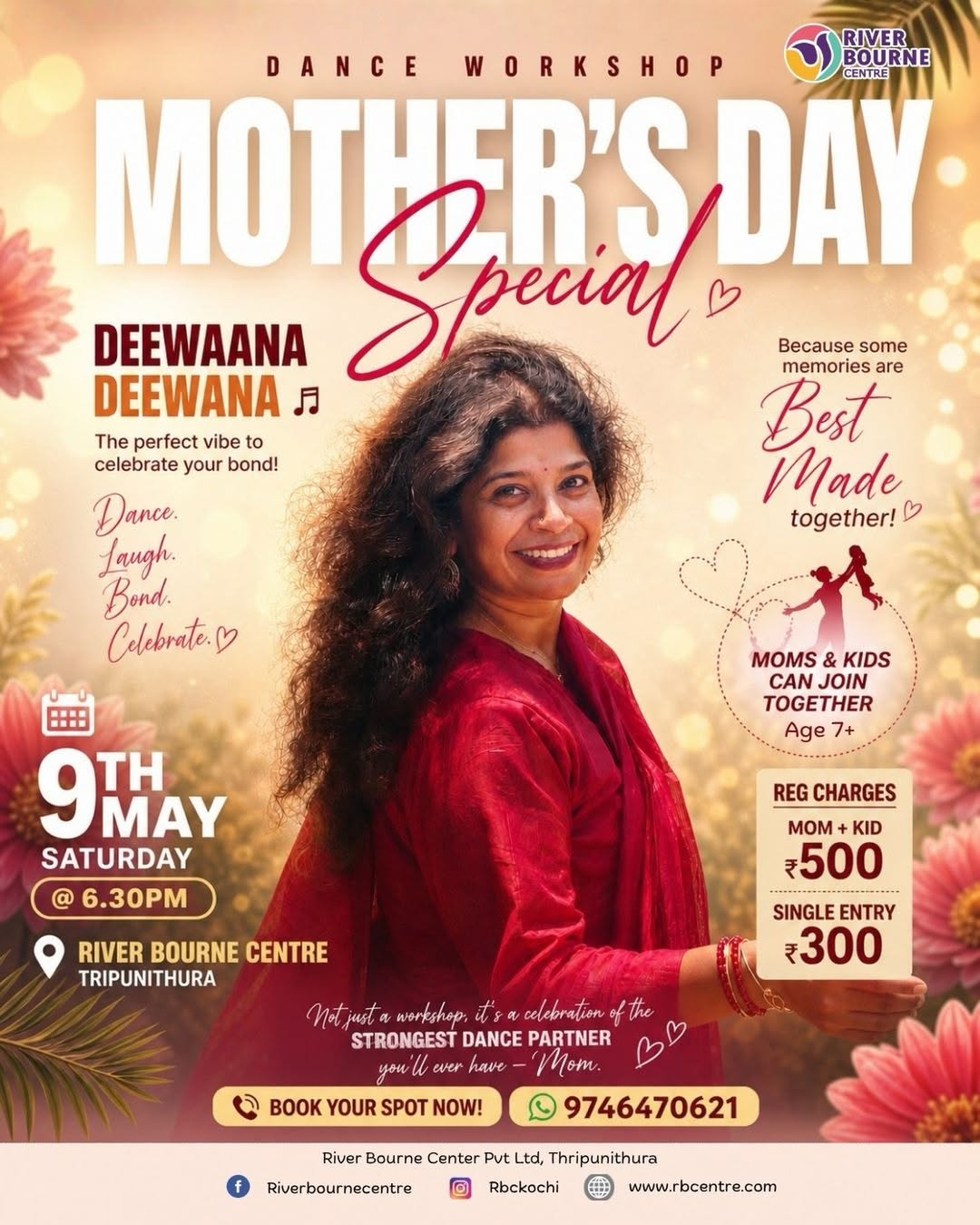 Mother's Day Special Dance Workshop | River Bourne Centre, Tripunithura