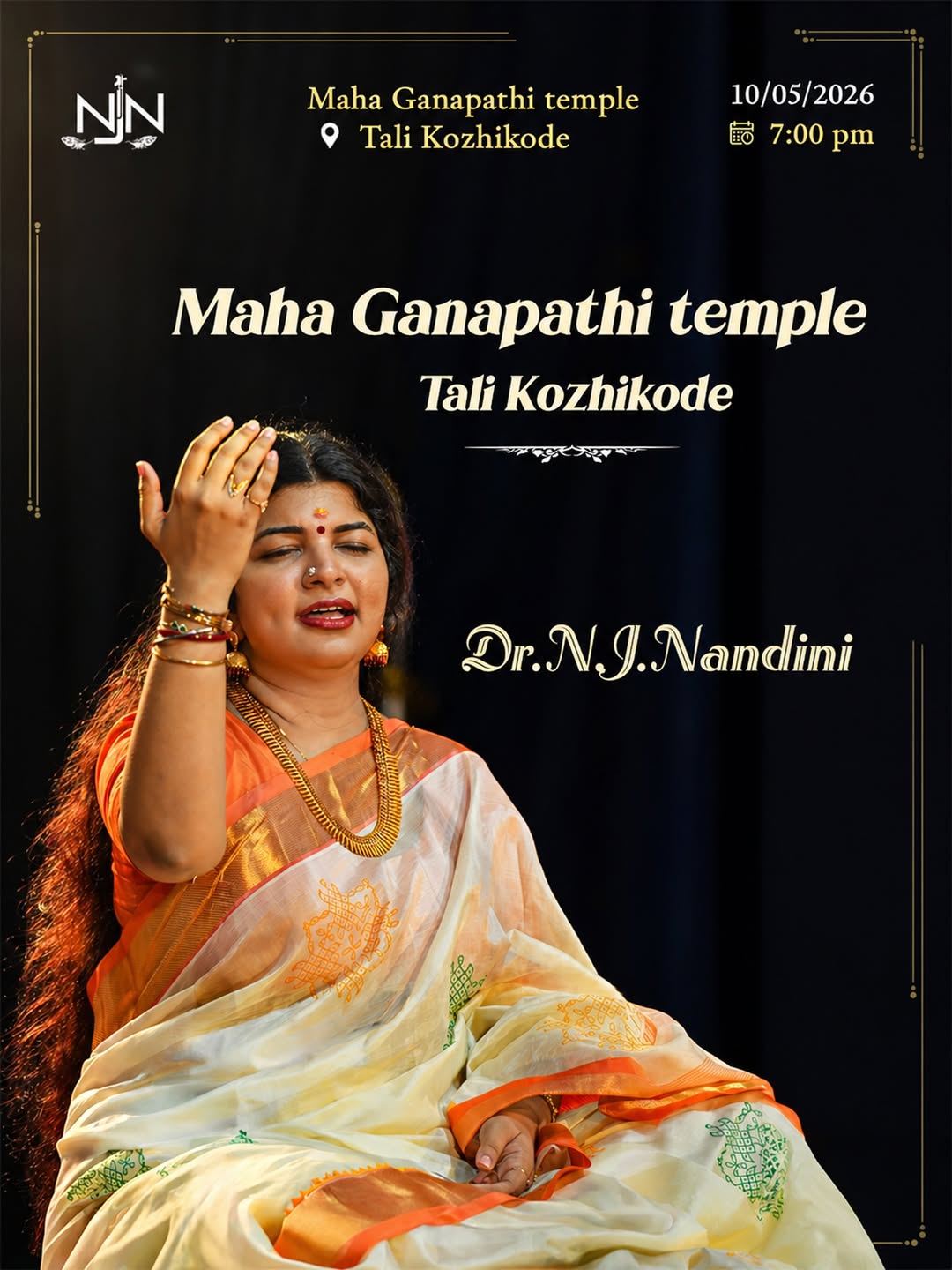 Carnatic Music Concert by Dr. N.J. Nandini | Tali Sree Maha Ganapathi Temple, Kozhikode