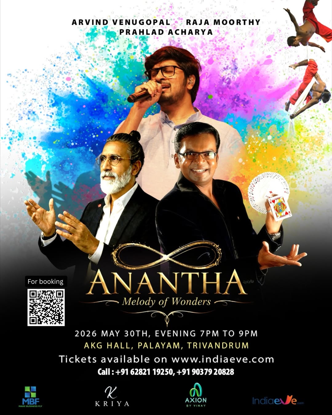 ANANTHA – Melody of Wonders Live Show Ft. Arvind Venugopal, Raja Moorthy, Prahlad Acharya | AKG Hall, Palayam, Trivandrum