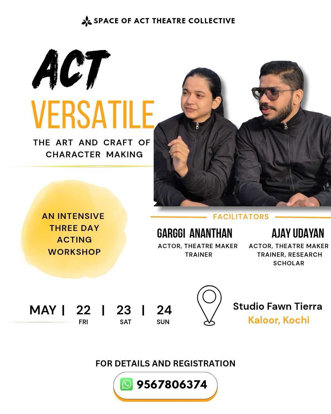 ACT Versatile Acting Workshop | Studio Fawn Tierra, Kaloor, Kochi