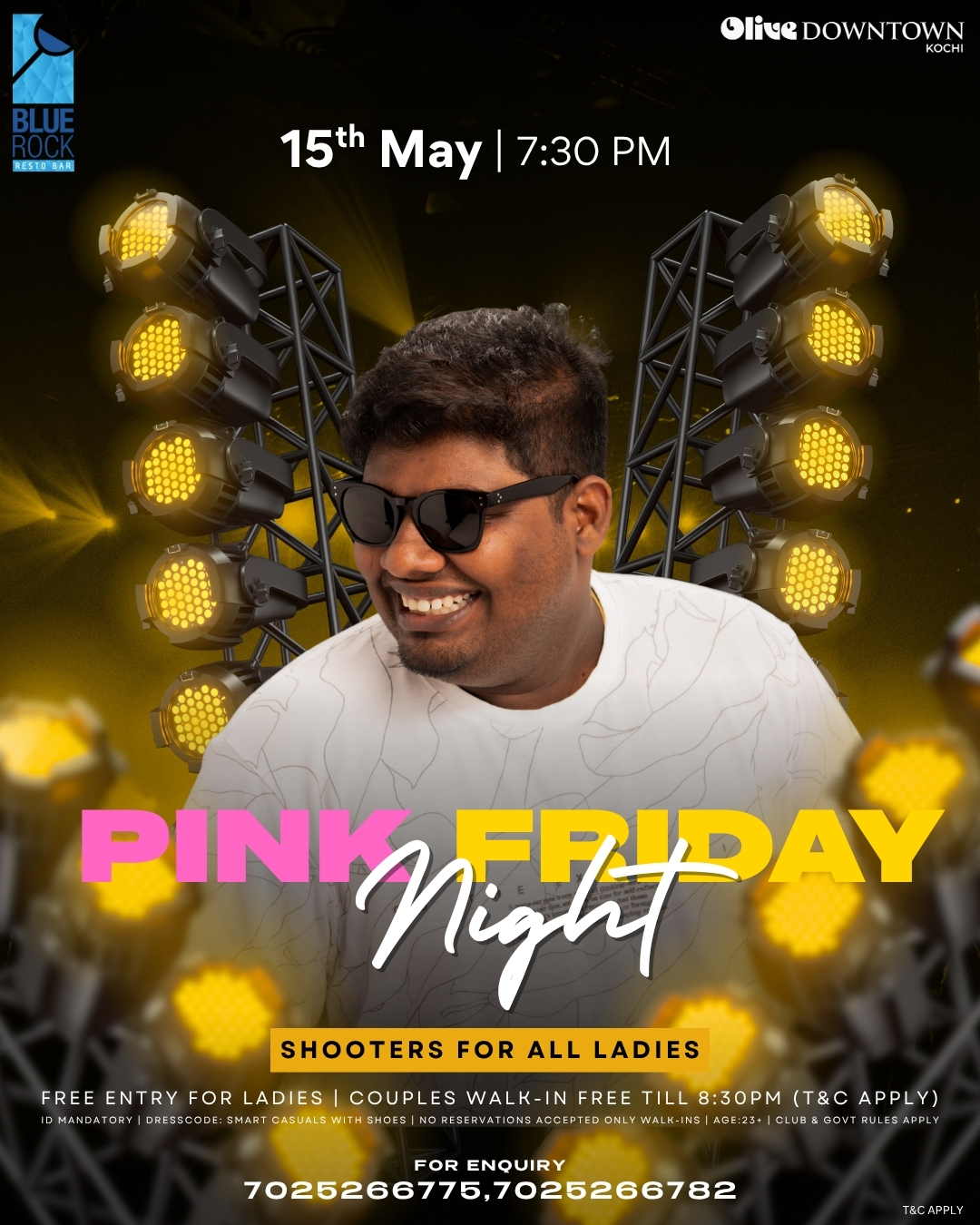 Pink Friday Night | FREE Shooters for all Ladies | Blue Rock Resto Bar β Olive Downtown Kochi