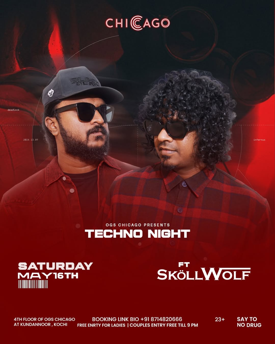 Techno Night ft. SköllWolf | OG’s Chicago, Kundannoor, Kochi