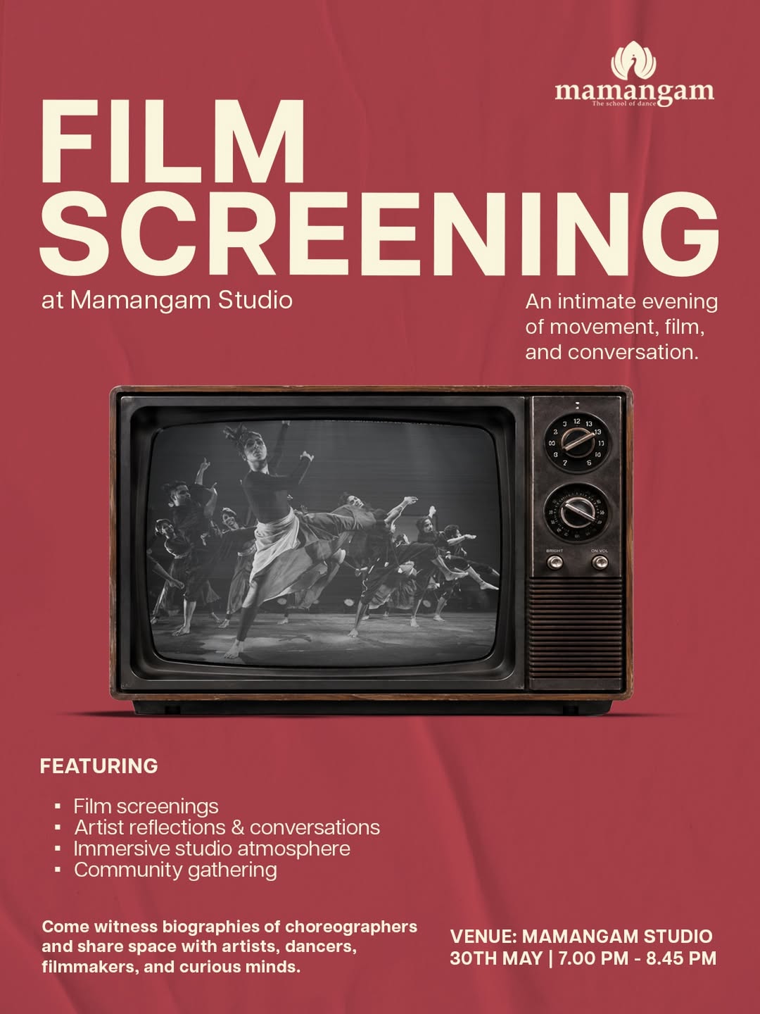 Film Screening Evening - | Mamangam Dance Company Studio