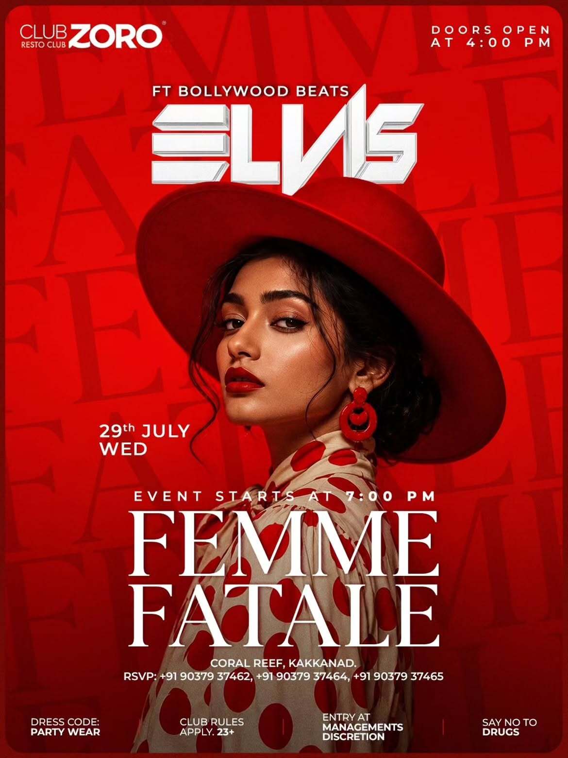 Femme Fatale featuring ELVIS | Coral Reef, Kakkanad, Kochi