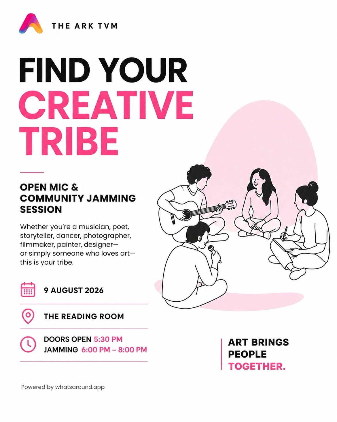 Find Your Creative Tribe β Open Mic & Community Jamming Session | The Reading Room, Thiruvananthapuram