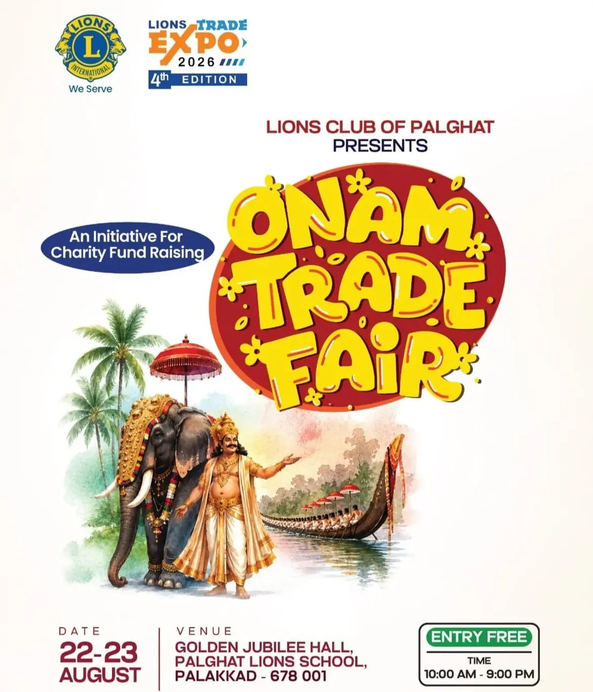 Onam Trade Fair | Golden Jubilee Hall, Palghat Lions School, Palakkad