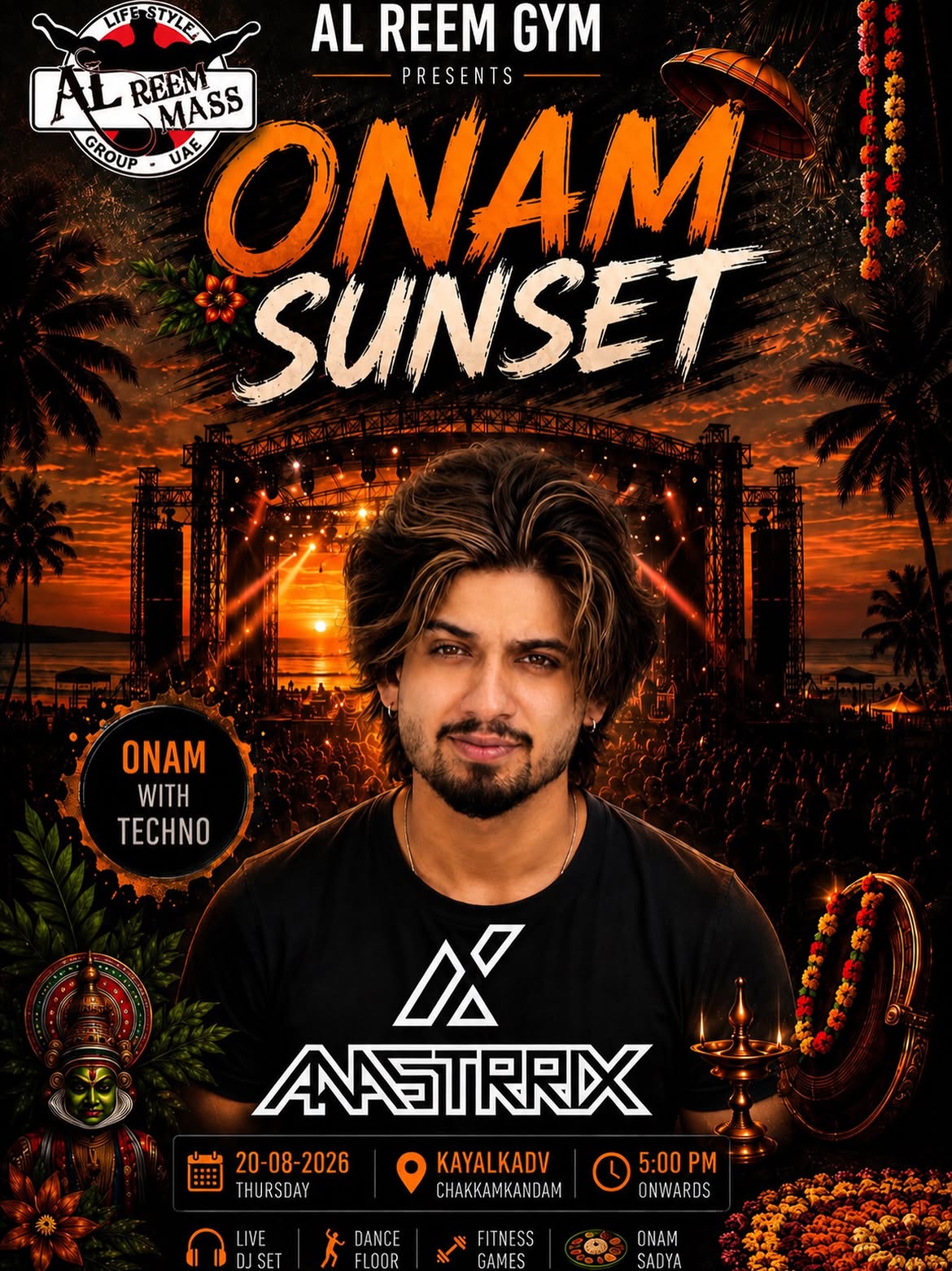 ONAM SUNSET β’ ONAM WITH TECHNO Ft. ANASTRRIX | Kayal Kadavu Resort, Chakkamkandam