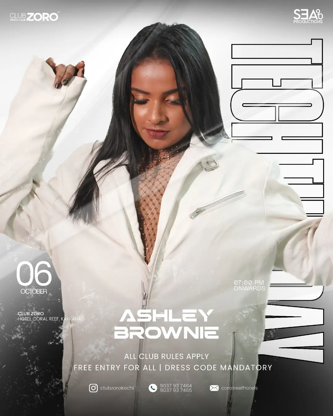 Ashley Brownie Live at Club Zoro, Hotel Coral Reef, Kakkanad