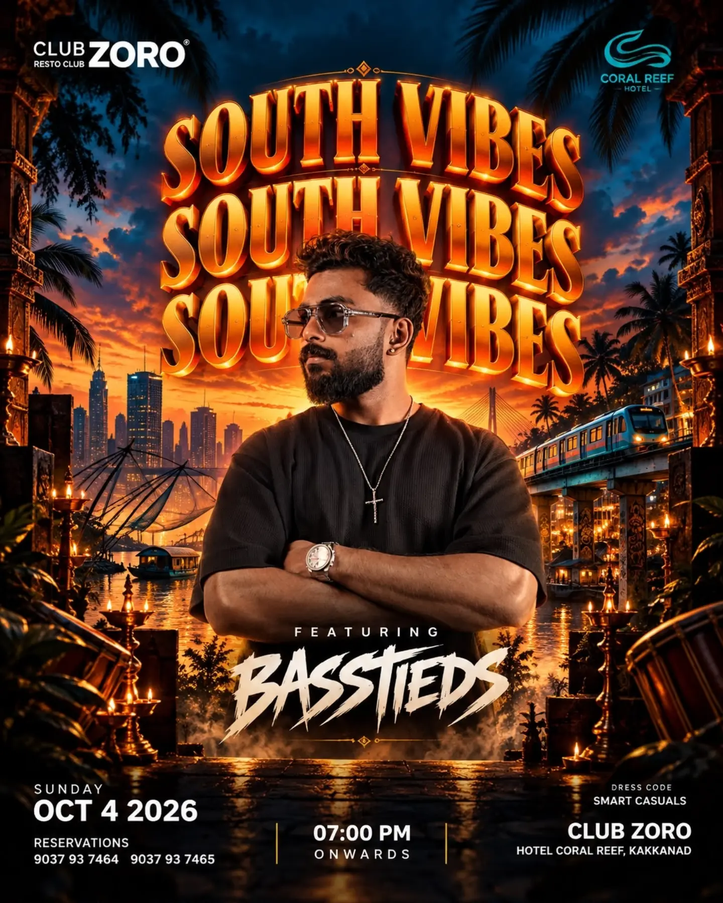 South Vibes by Basstieds | Club Zoro, Hotel Coral Reef, Kakkanad