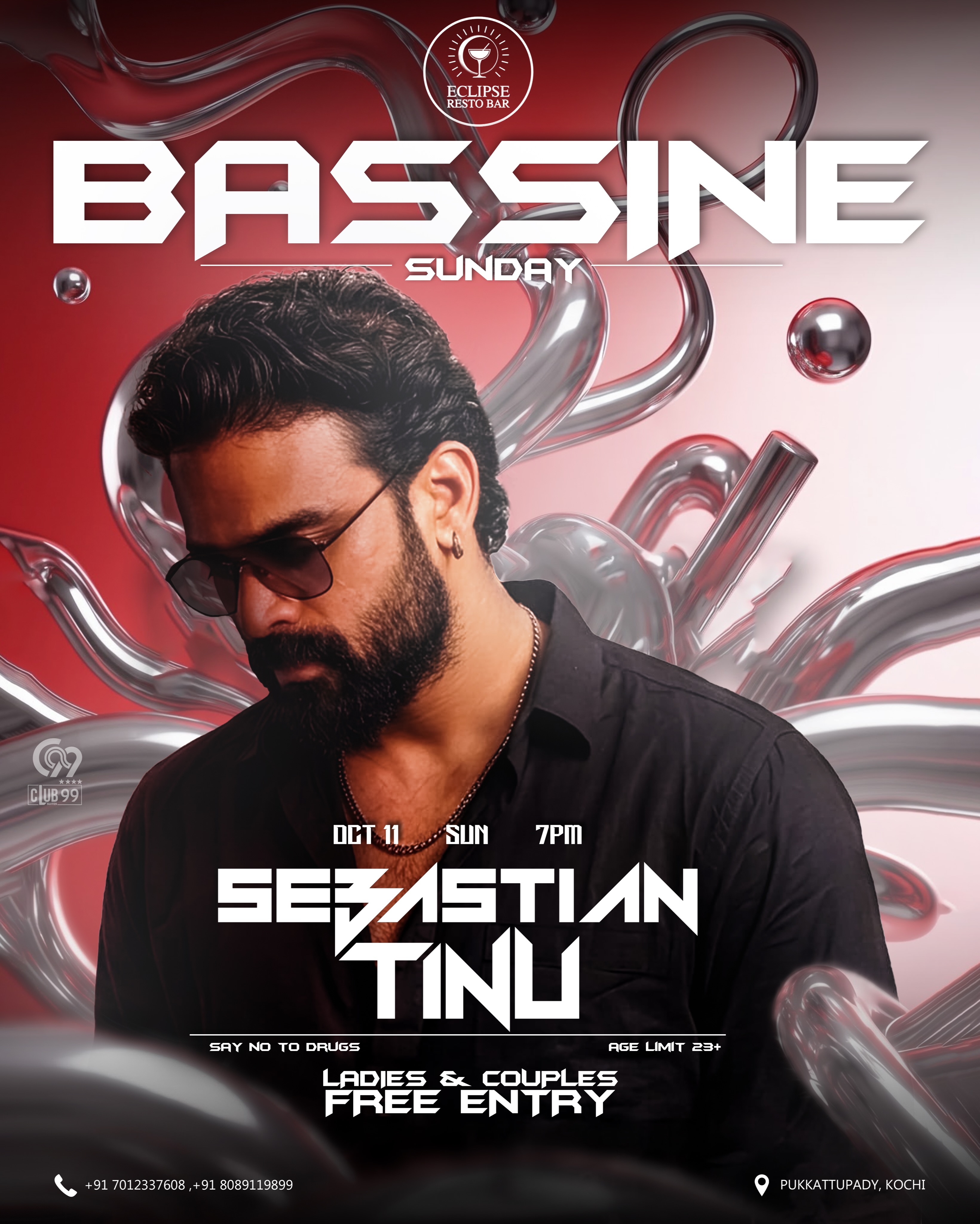 BASSLINE SUNDAY by Sebastian Tinu | Eclipse Restobar, Pukkattupady, Kochi