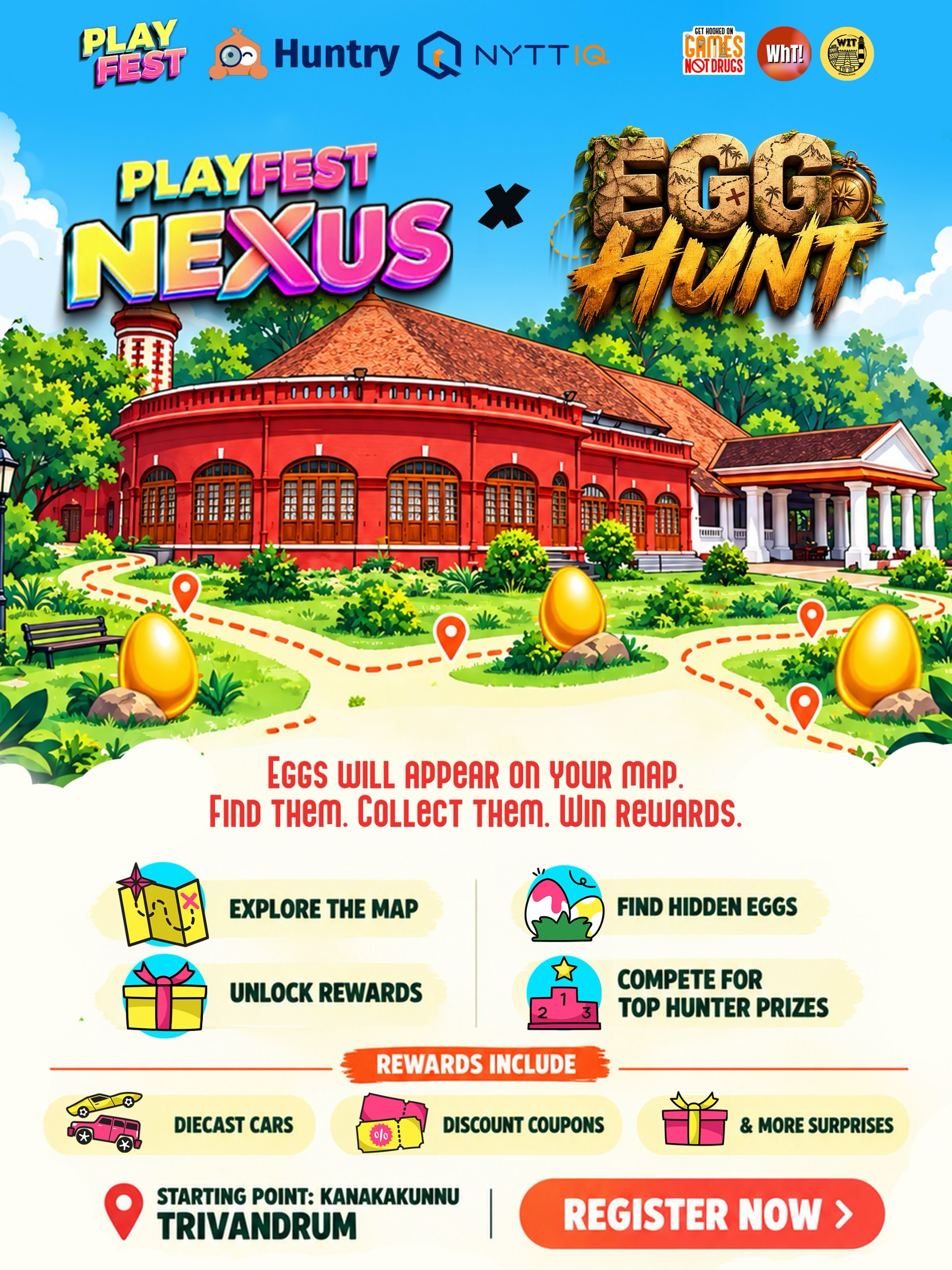 PlayFest Nexus β Egg Hunt | Kanakakunnu, Trivandrum