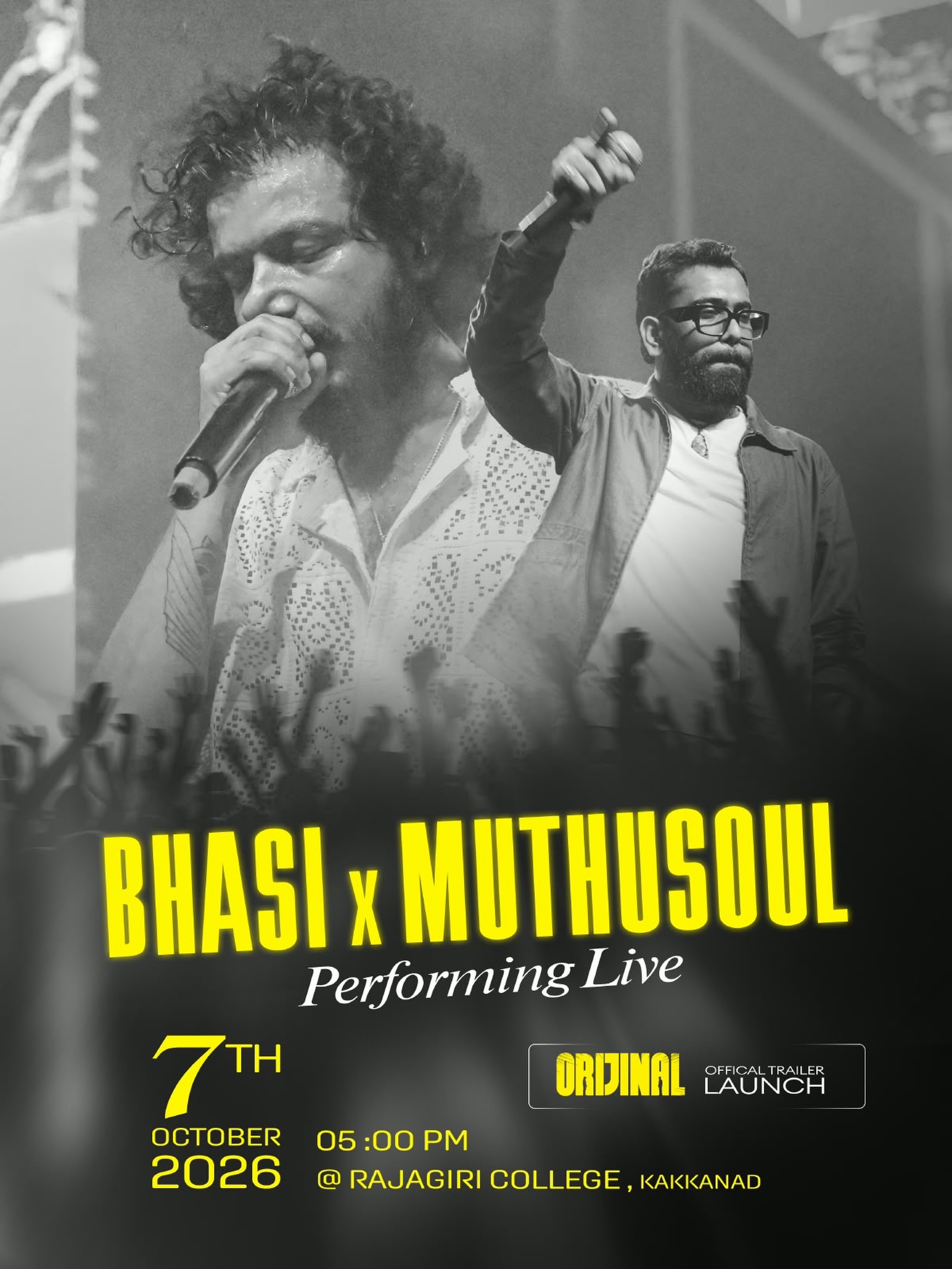 Bhasi x Muthusoul Performing Live | Orijinal Official Trailer Launch | Rajagiri College, Kakkanad