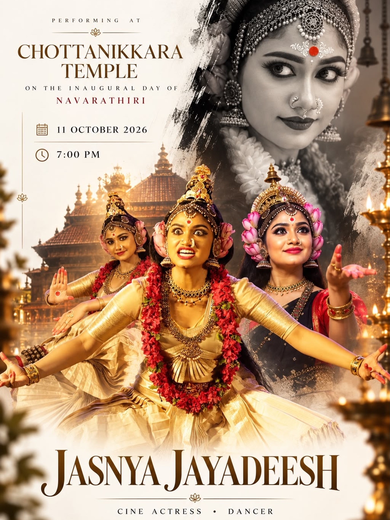 Jasnya Jayadeesh Live Dance at Chottanikkara | Chottanikkara Bhagavathy Temple