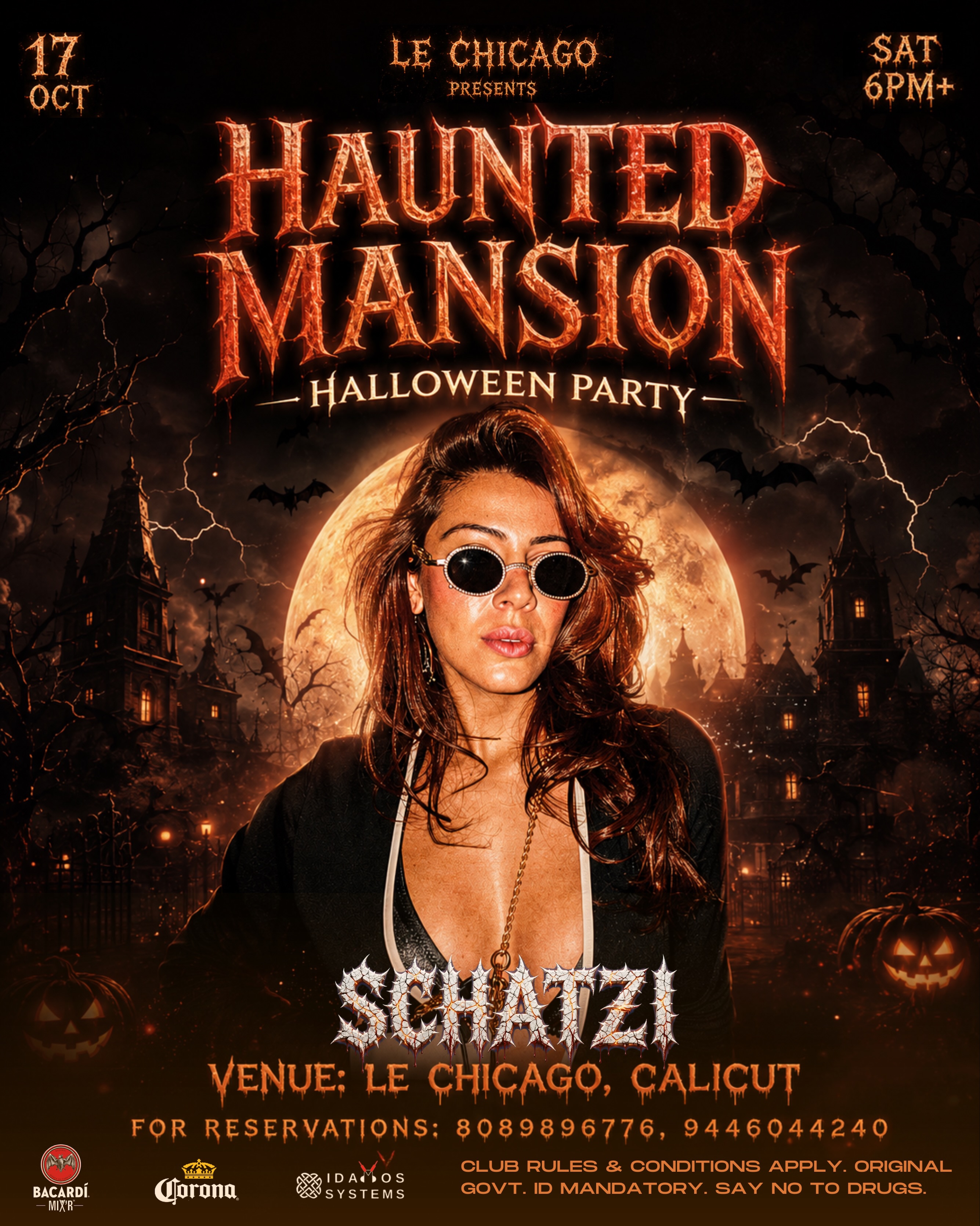 HAUNTED MANSION Halloween Party with DJ SCHATZI | Le Chicago, Calicut