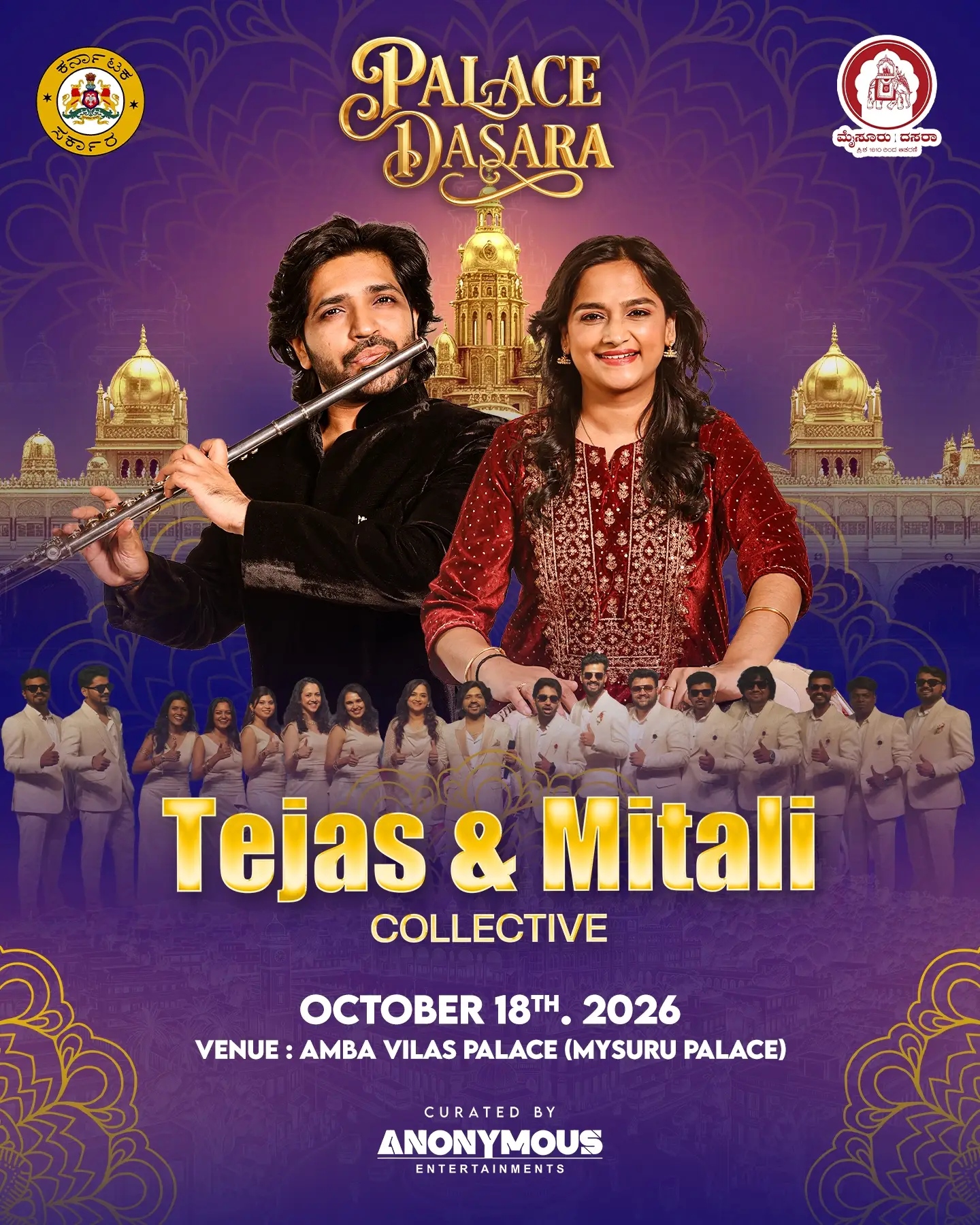 Palace Dasara 2026 featuring Tejas & Mitali Collective | Amba Vilas Palace, Mysuru