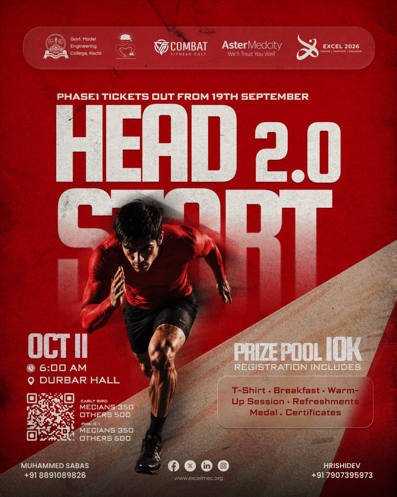 HEADSTART 2.0 β 10KM Mini Marathon | Durbar Hall, Kochi