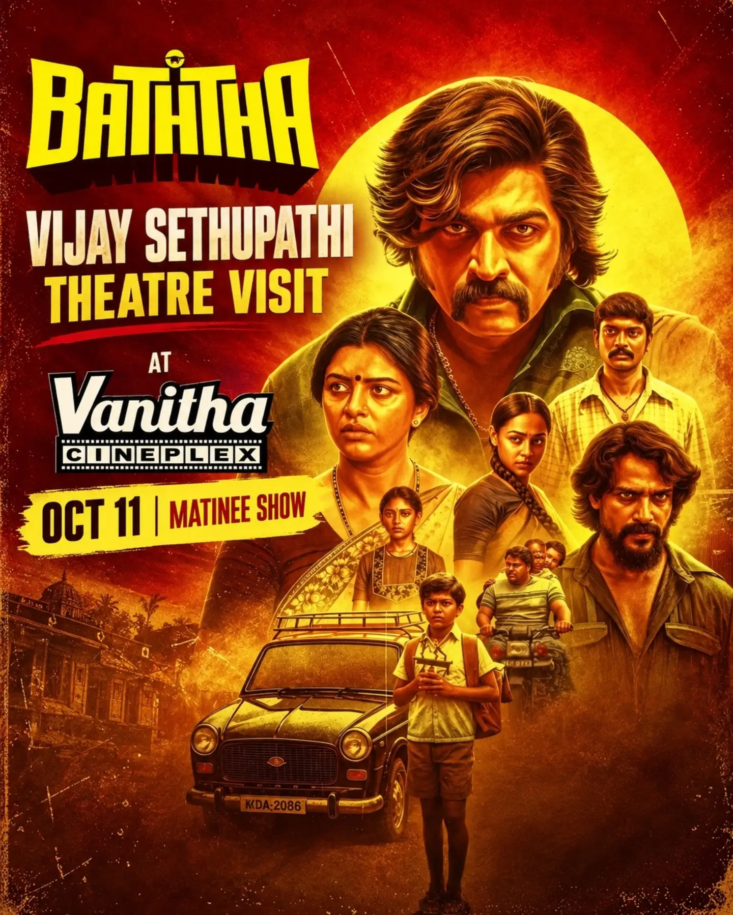 Vijay Sethupathi Theatre Visit | Baththa Movie | Vanitha Cineplex, Edappally