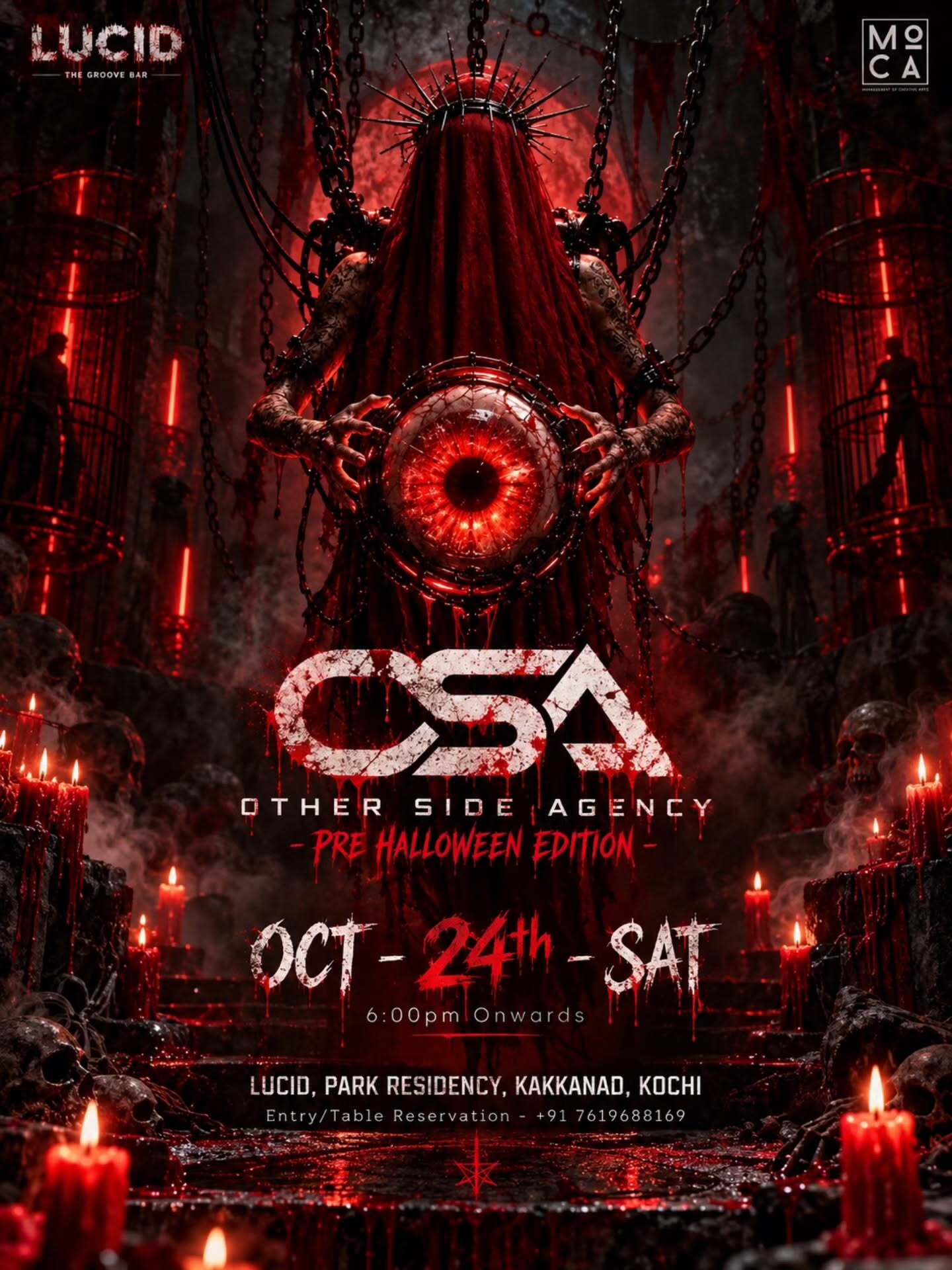 OSA β OTHER SIDE AGENCY: PRE HALLOWEEN EDITION | LUCID β The Groove Bar, Park Residency, Kakkanad, Kochi