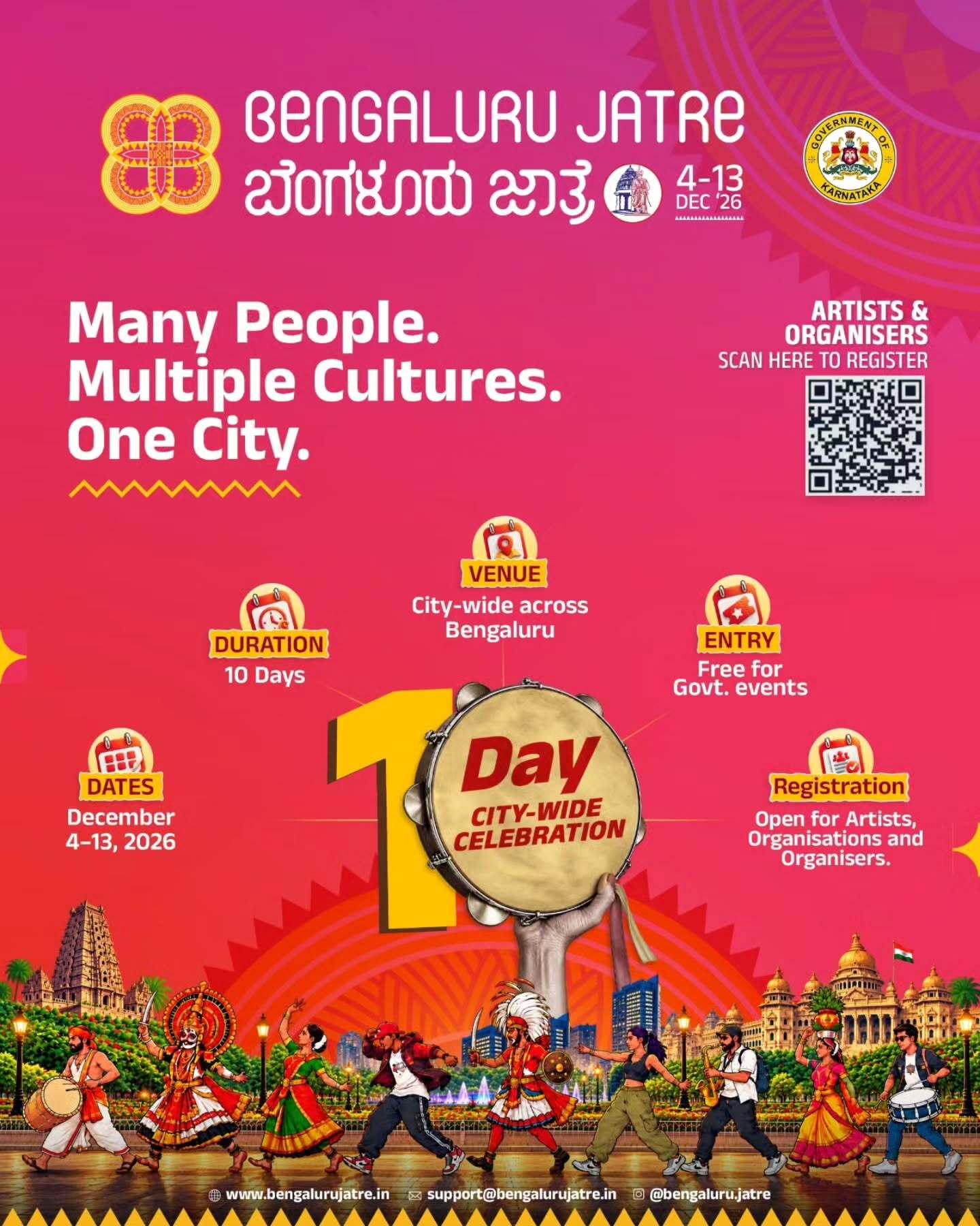Bengaluru Jatre 2026 | City-Wide Cultural Celebration, Bengaluru, Karnataka