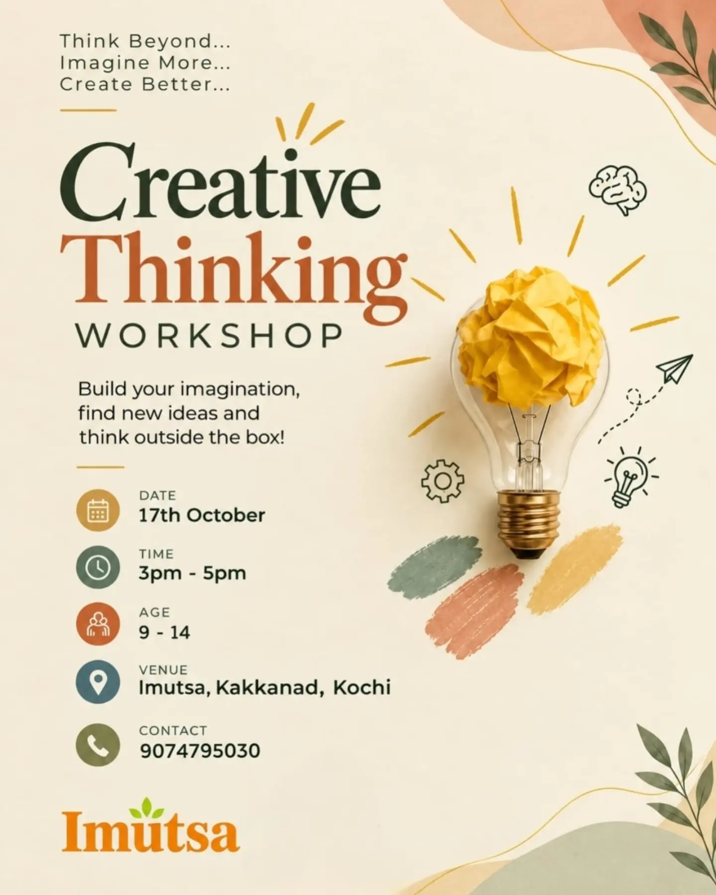Creative Thinking Workshop | Imutsa, Edachira, Kakkanad, Kochi