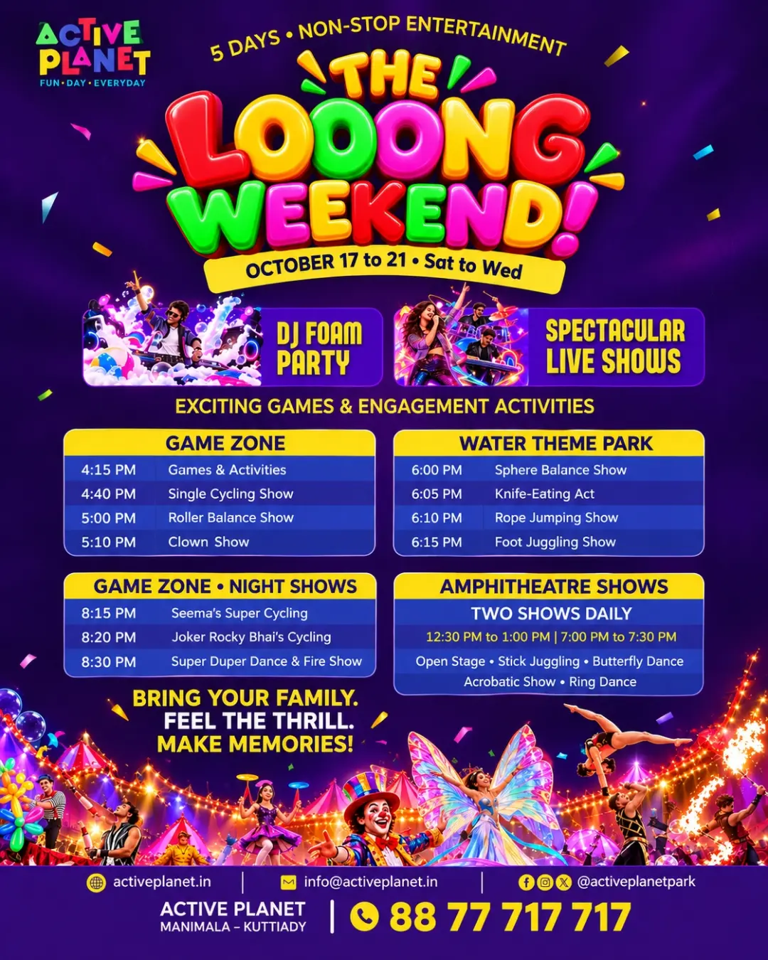 The Loong Weekend Celebration | Active Planet, Manimala – Kuttiady