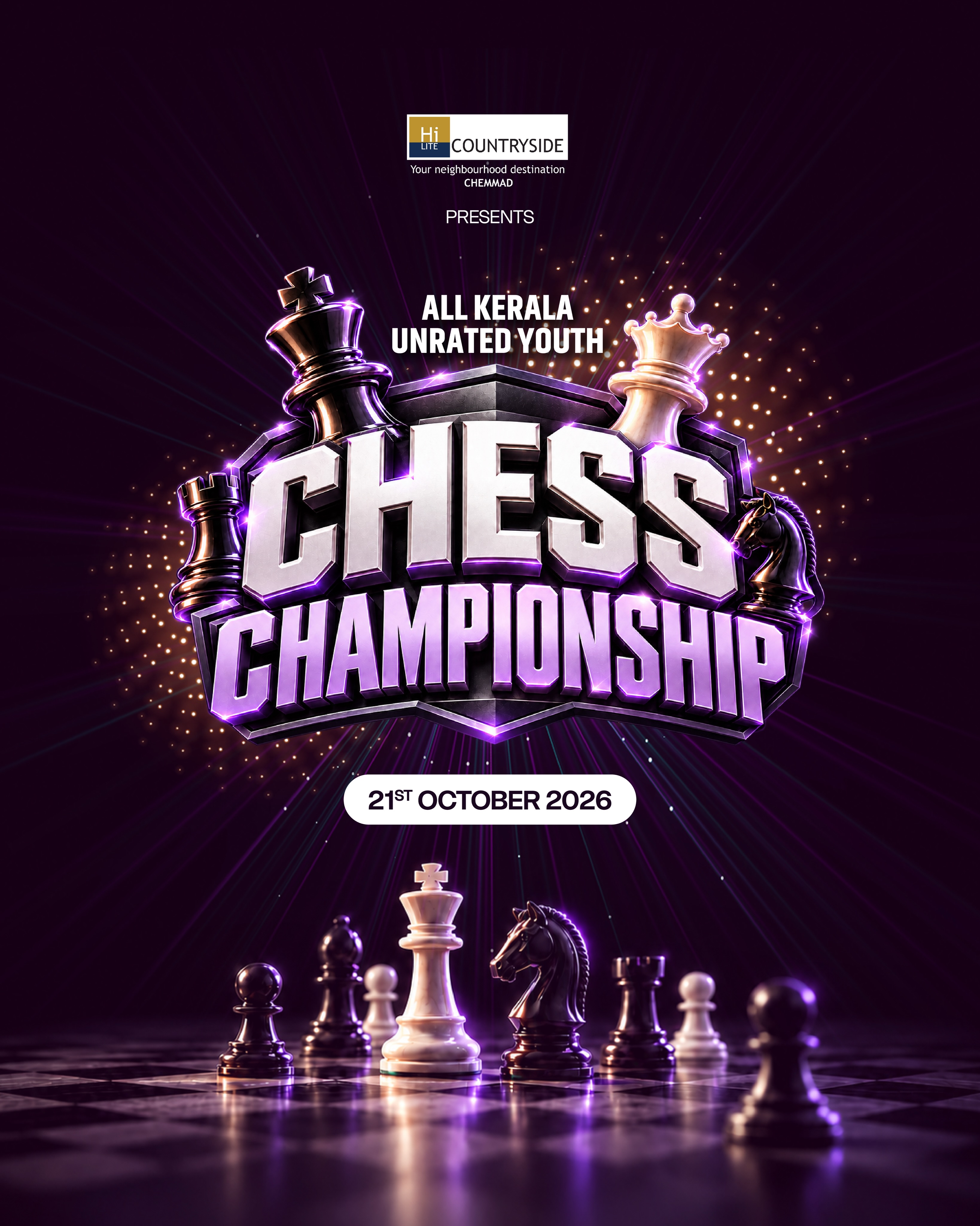 All Kerala Unrated Youth Chess Championship | HiLITE Countryside, Chemmad