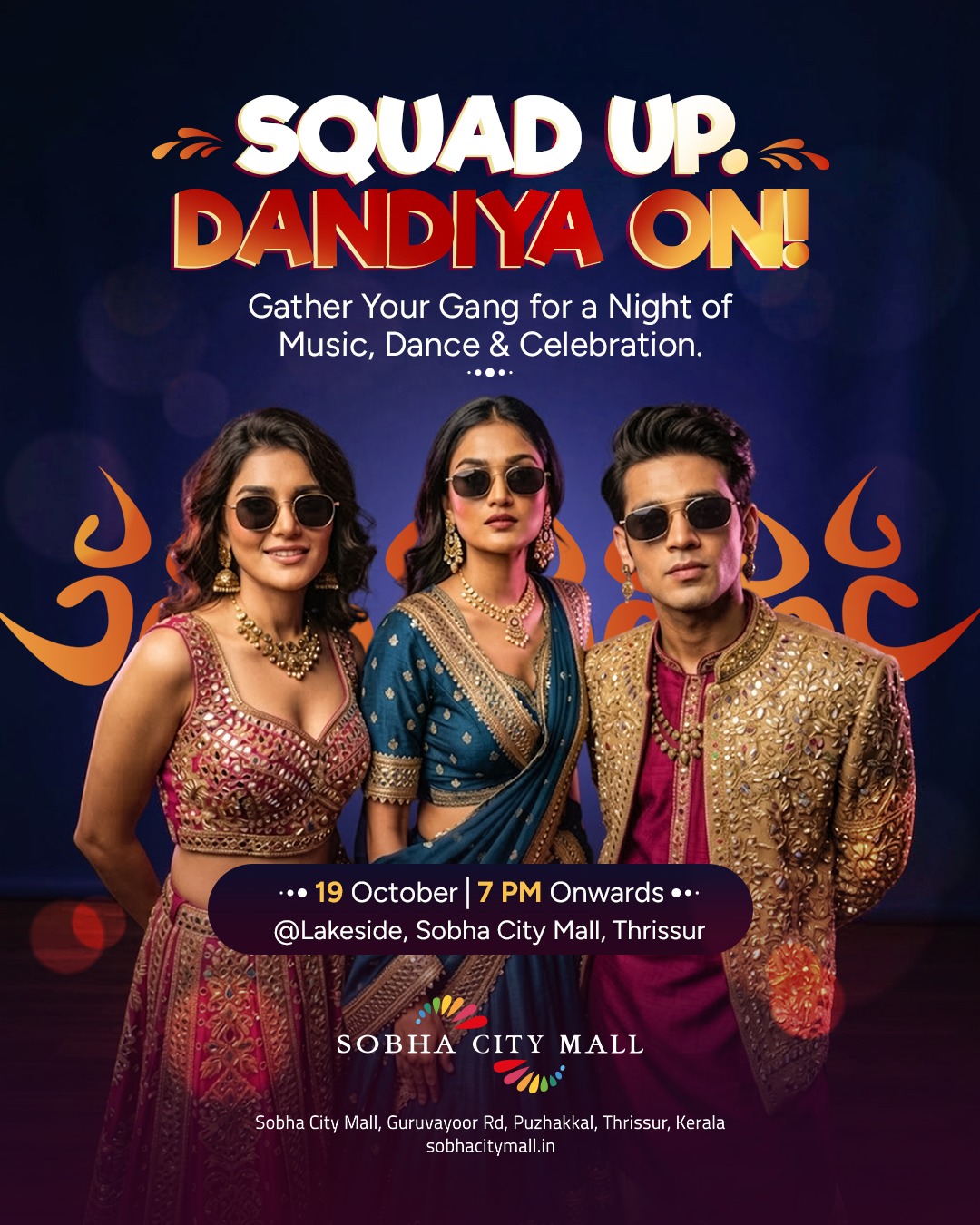 Squad Up, Dandiya On! | Lakeside, Sobha City Mall, Thrissur, Kerala