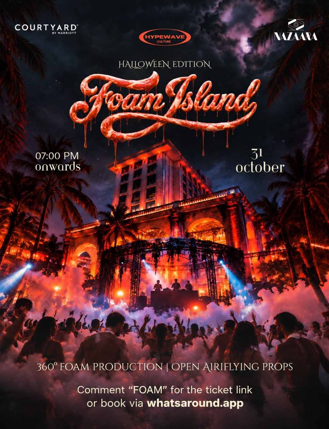 Foam Island – Halloween Edition | Courtyard by Marriott Bengaluru Hebbal, Bengaluru