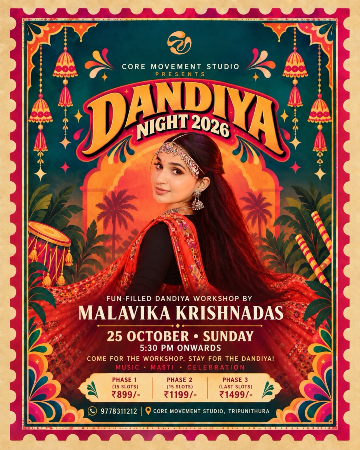 Dandiya Night 2026 by Malavika Krishnadas | Core Movement Studio, Tripunithura