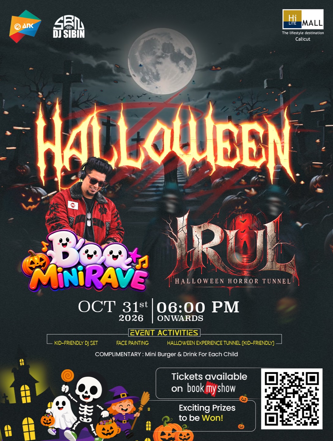 Halloween Night - Boo Mini Rave & IRUL Halloween Horror Tunnel | HiLITE Mall, Calicut