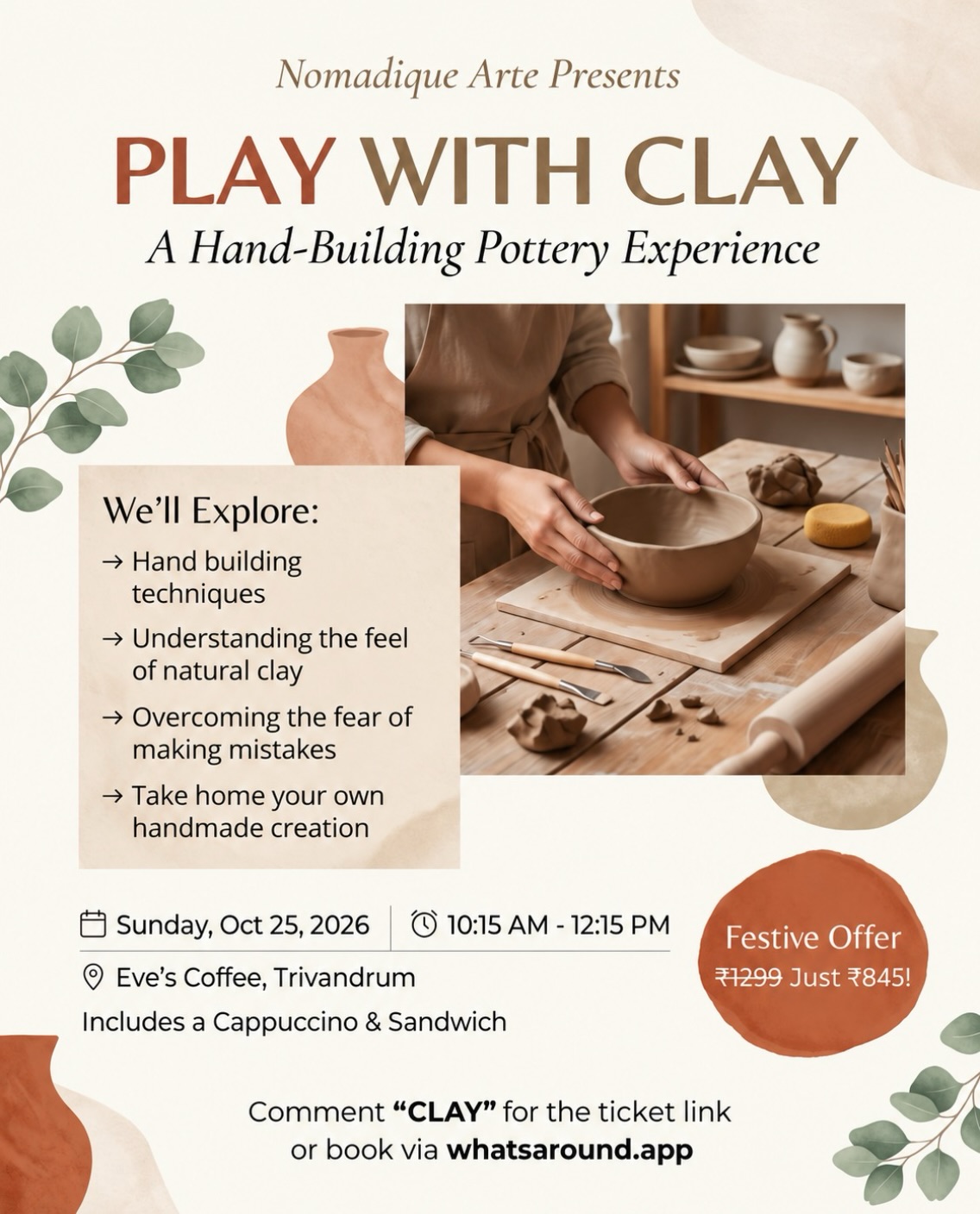 Play With Clay | Eve’s Coffee, Trivandrum