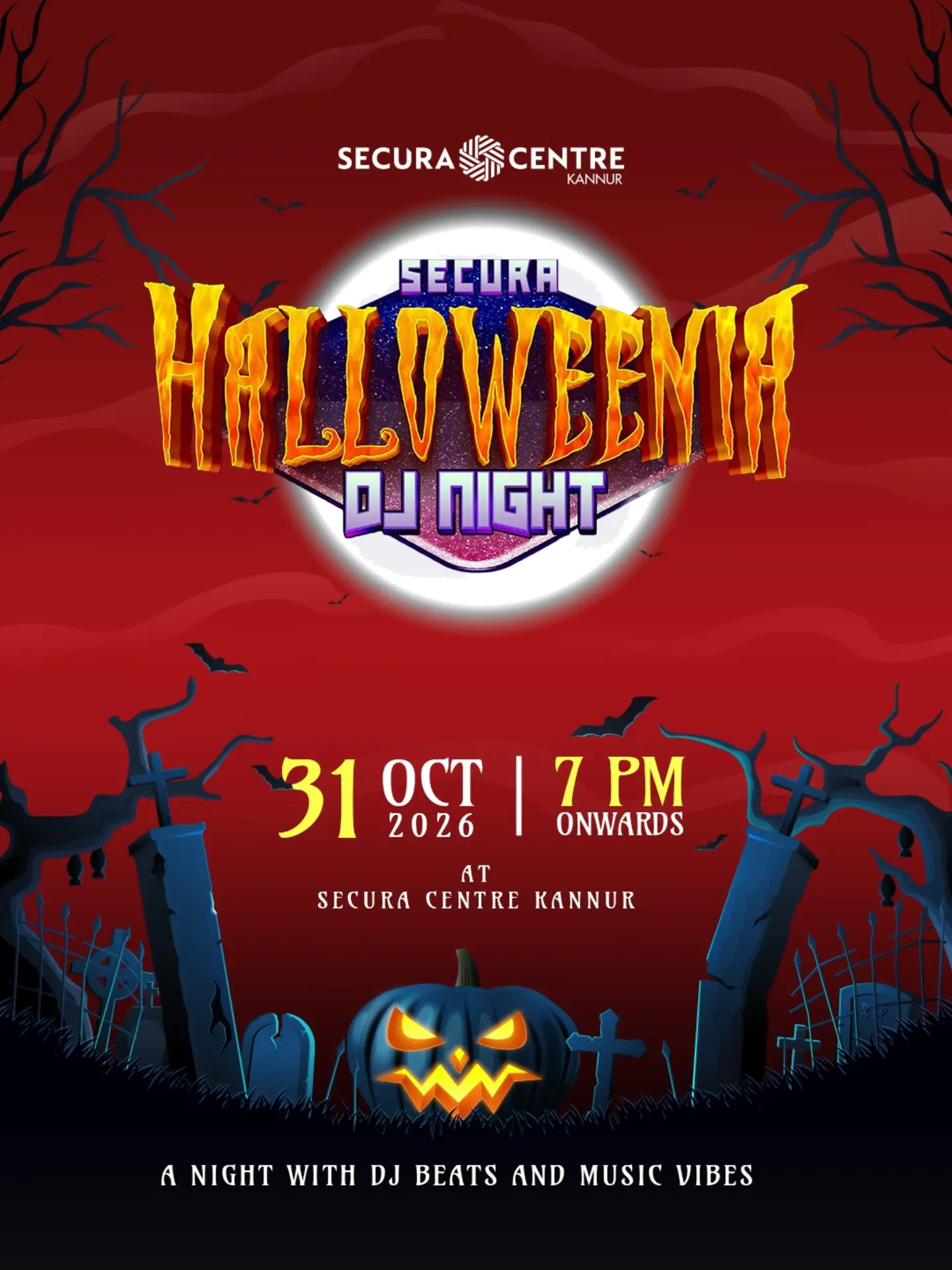 Halloween DJ Night | Secura Centre, Kannur