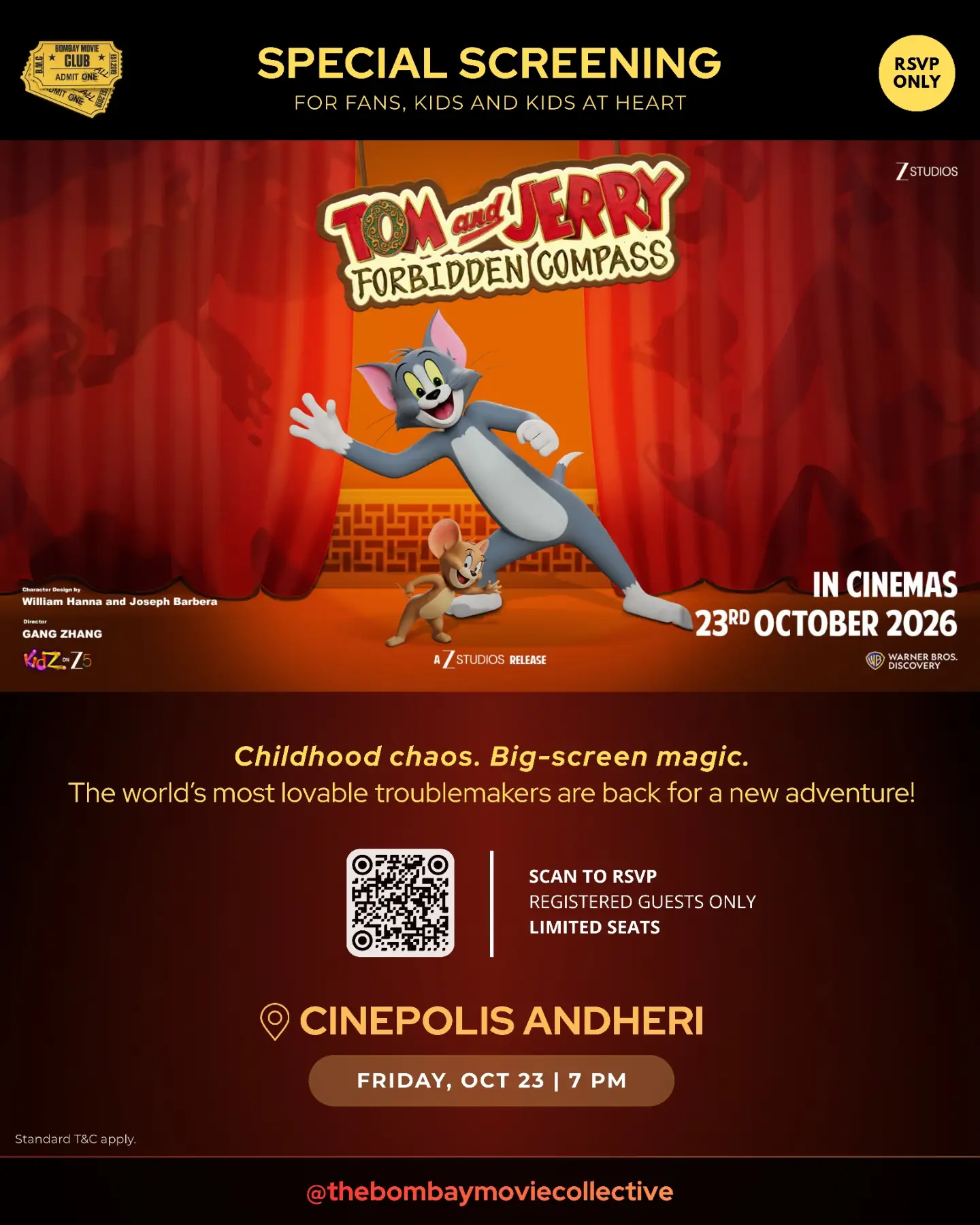 Tom & Jerry: Forbidden Compass Special Screening | Cinepolis Fun Republic Mall, Andheri West, Mumbai