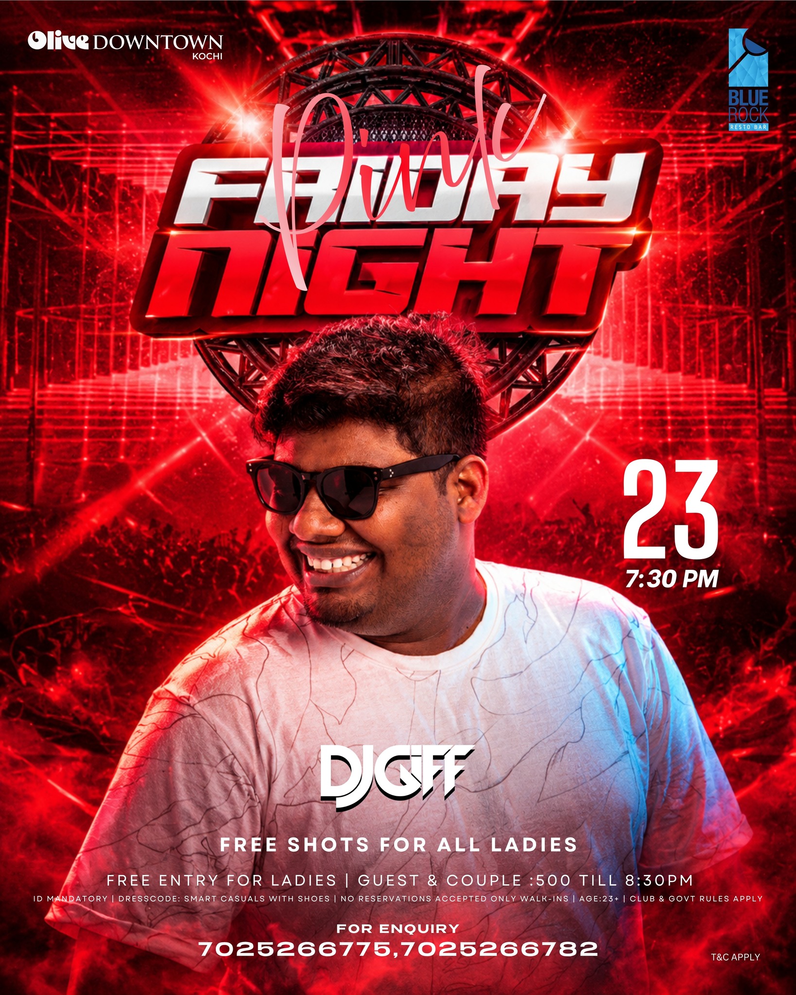 Pink Friday Night | DJ Giff | BlueRock Resto Bar, Olive Downtown, Kochi