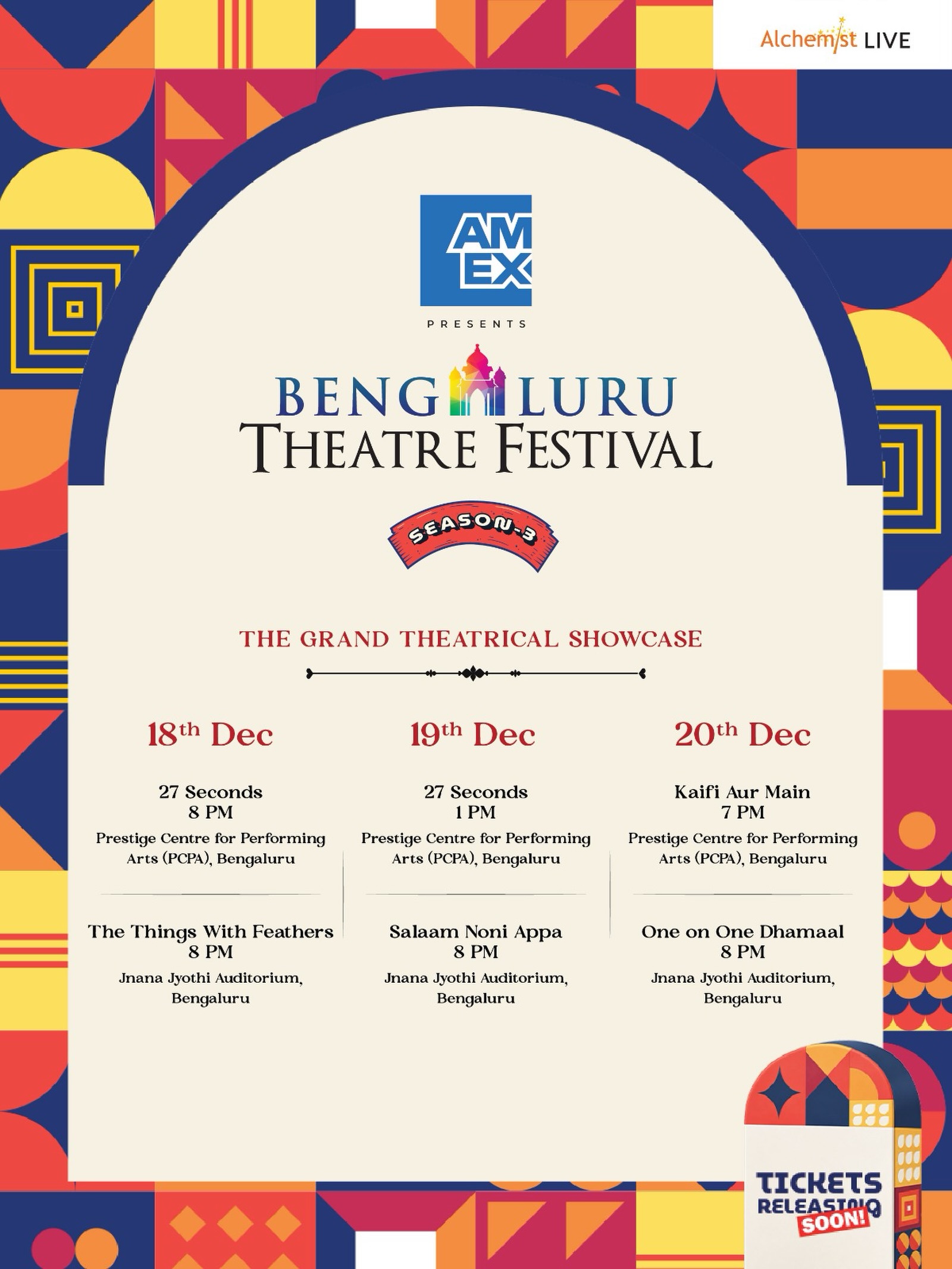 Bengaluru Theatre Festival Season 3 | Prestige Centre for Performing Arts, Bengaluru