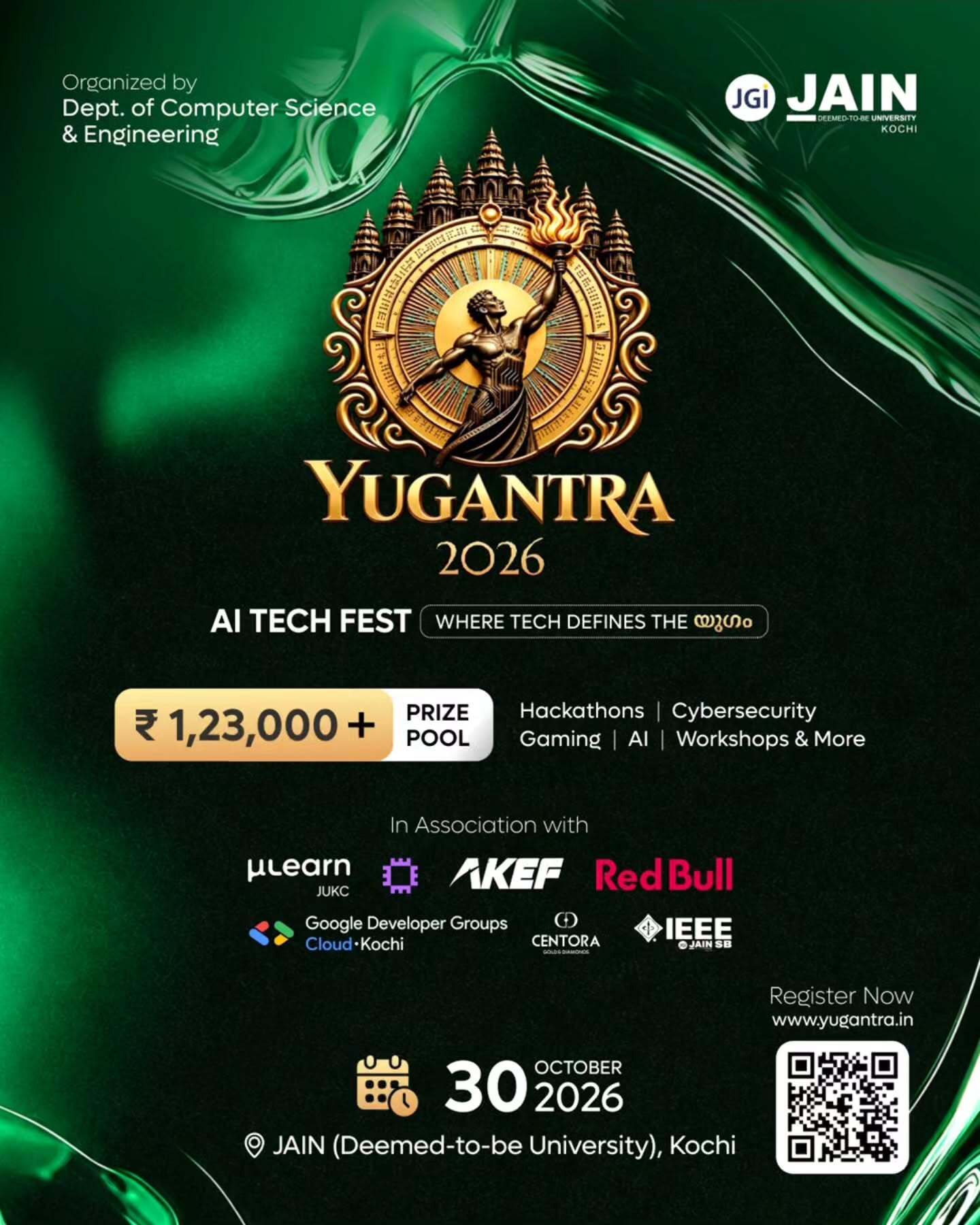 YUGANTRA 2026 β AI TECH FEST | JAIN (Deemed-to-be University), Kochi