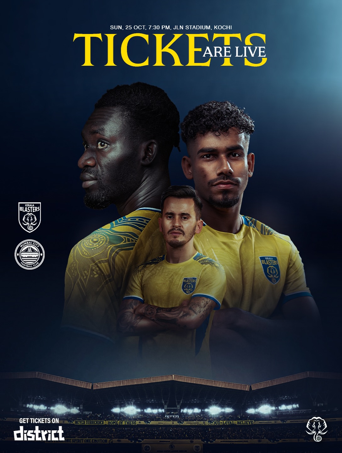 ISL 2026-27: Kerala Blasters FC vs Mumbai City FC | JLN Stadium, Kochi