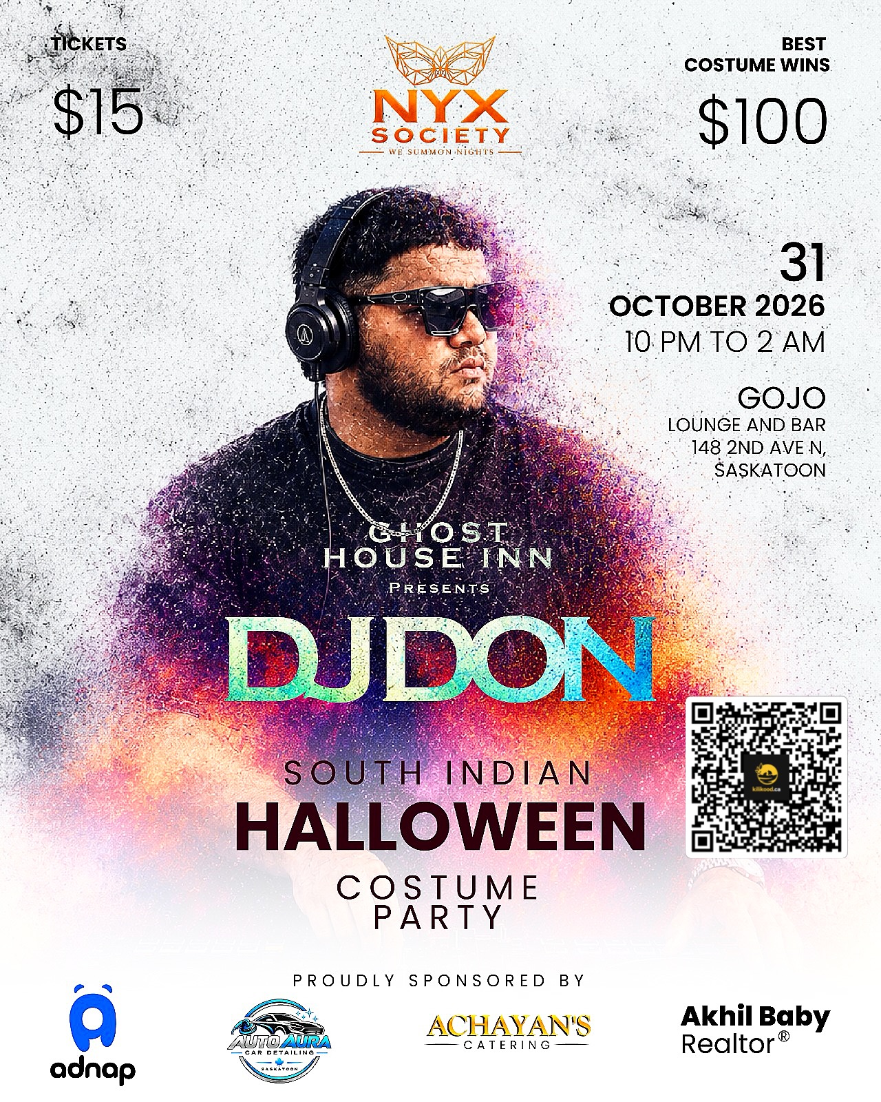 DJ DON at Ghost House Inn – South Indian Halloween Costume Party | Gojo Lounge and Bar, Saskatoon