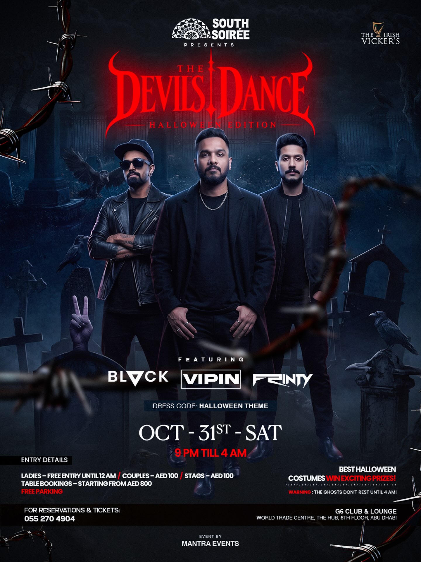 The Devils Dance – Halloween Edition by BLVCK, VIPIN & FINTY | G6 Club & Lounge, The HUB, WTC Mall, Abu Dhabi