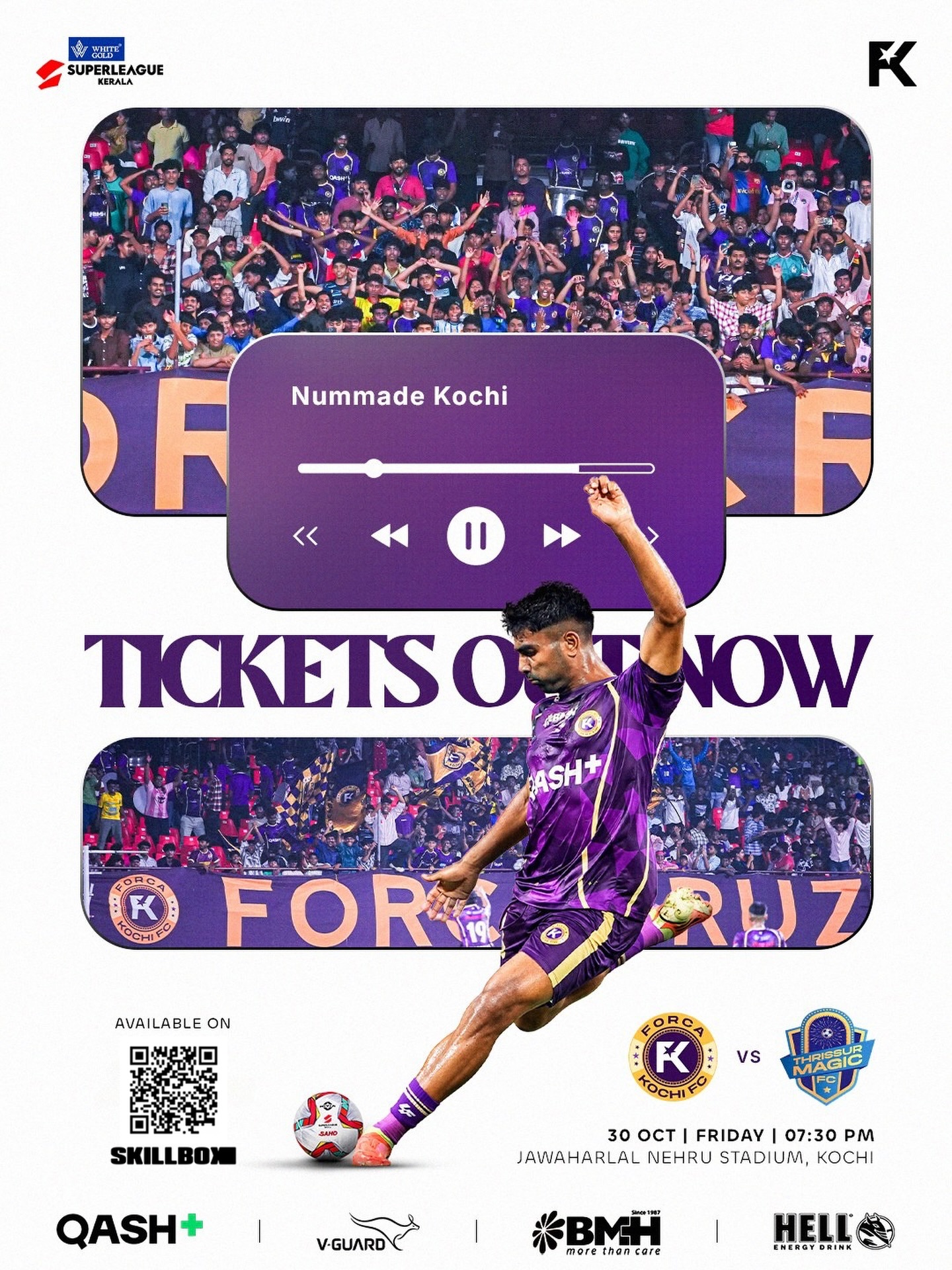 Forca Kochi FC Vs Thrissur Magic FC | Jawaharlal Nehru Stadium, Kochi