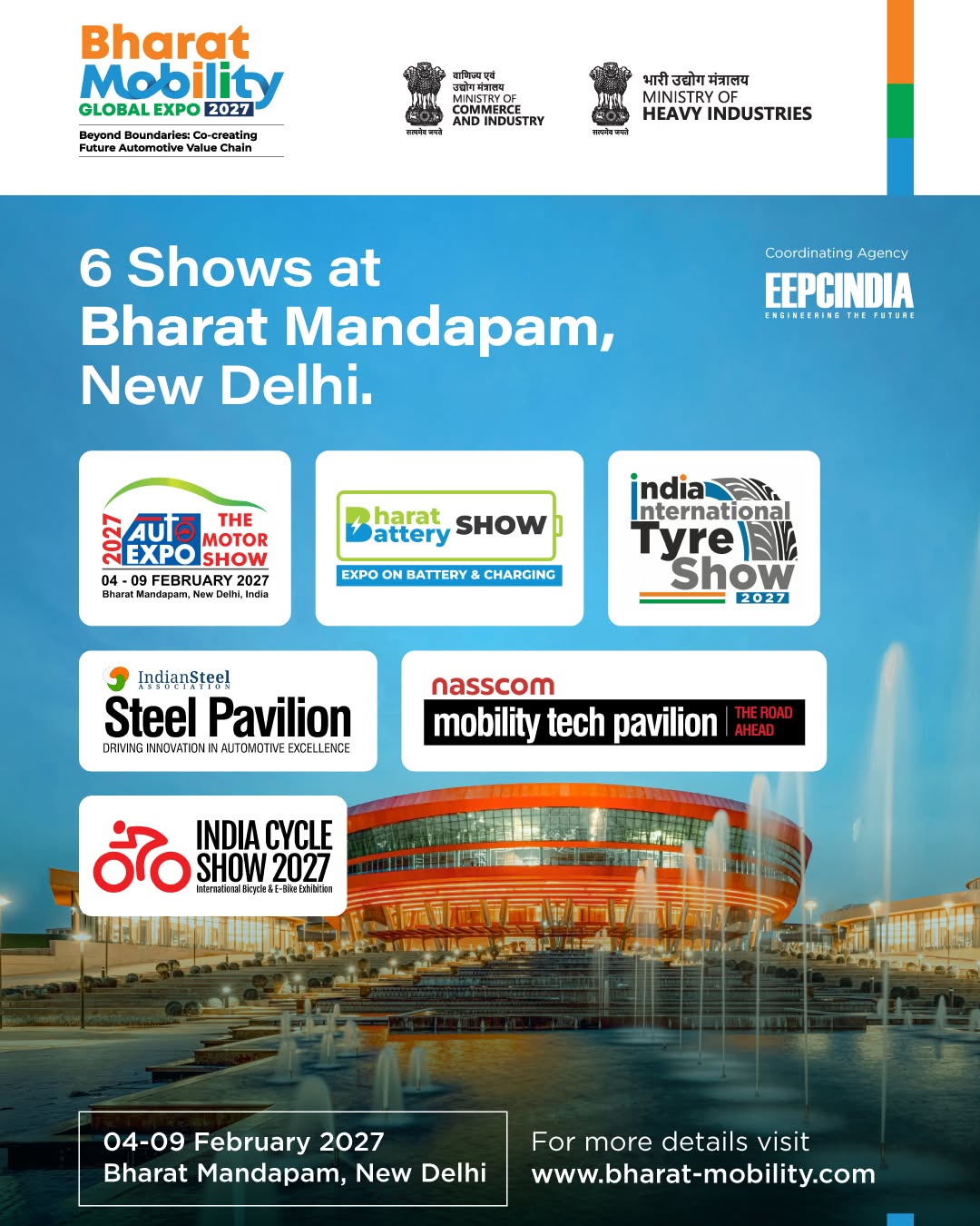 Bharat Mobility Global Expo 2027 | Bharat Mandapam, Pragati Maidan, New Delhi