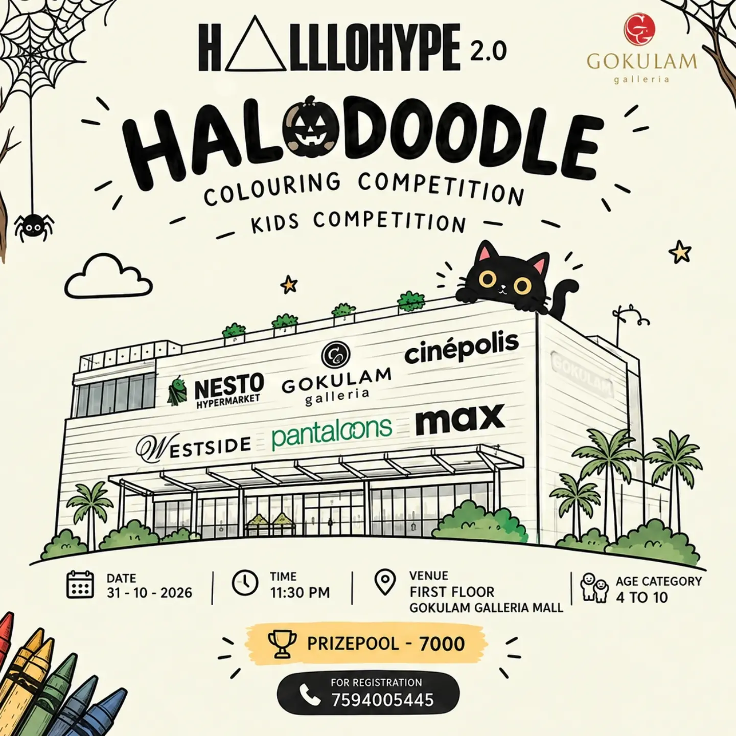 HALODOODLE Colouring Competition | Gokulam Galleria Mall, Kozhikode